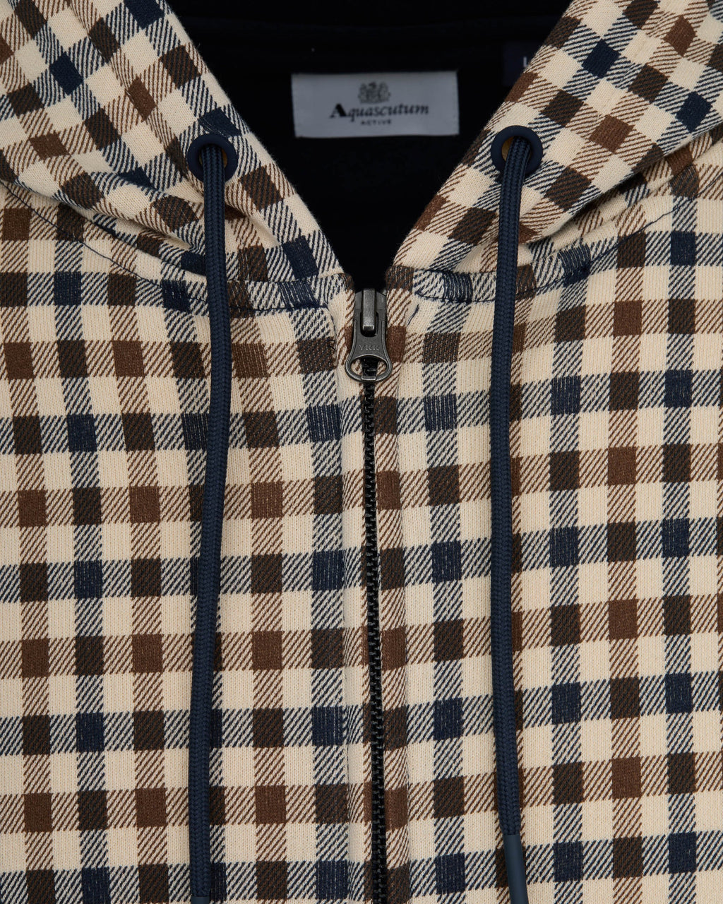 Felpa con cappuccio Aquascutum Active CLUB CHECK FZ HOODIE