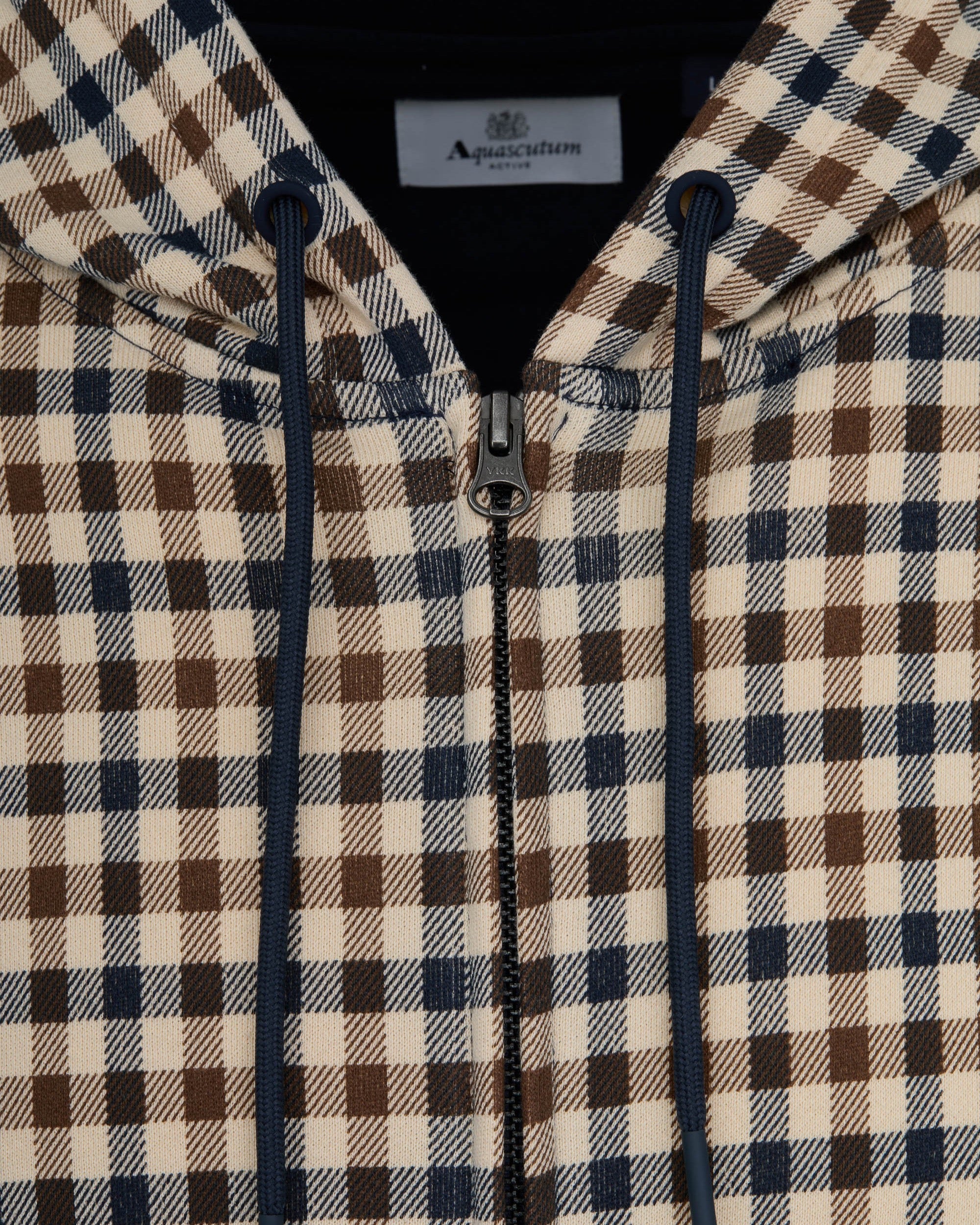 Felpa con cappuccio Aquascutum Active CLUB CHECK FZ HOODIE