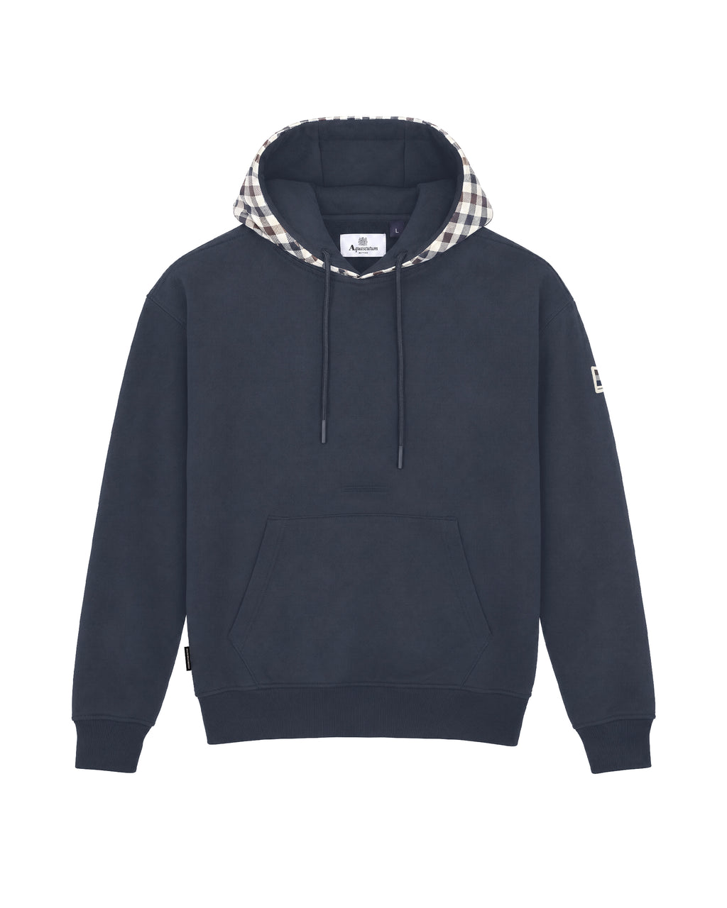 Felpa con cappuccio Aquascutum Active CLUB CHECK HOODIE FLEECE