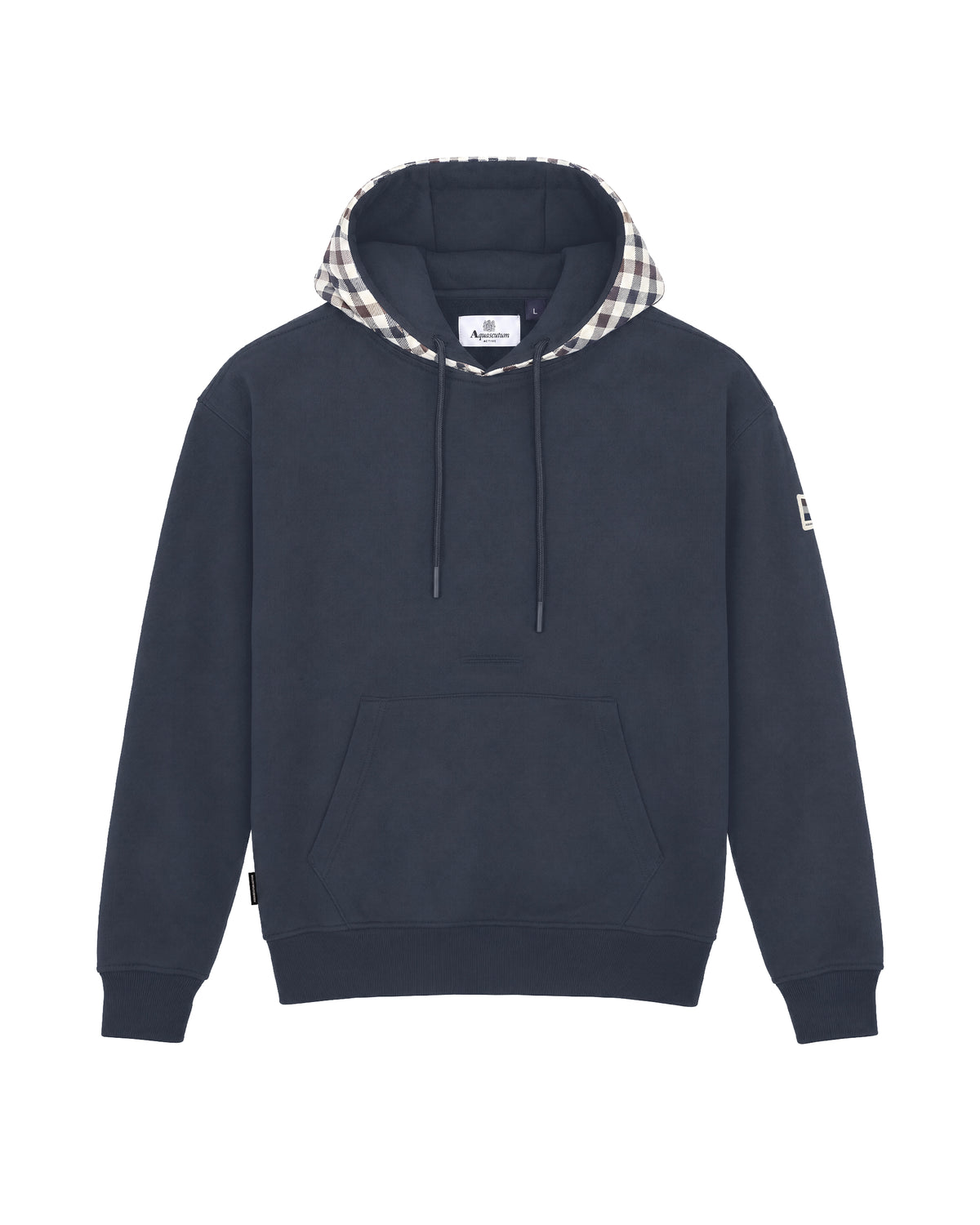 Felpa con cappuccio Aquascutum Active CLUB CHECK HOODIE FLEECE