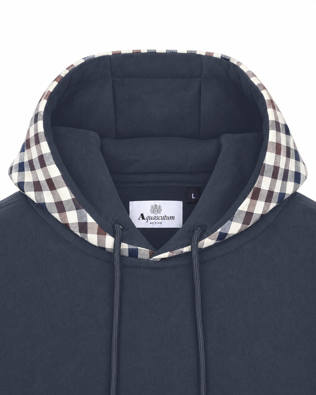 Felpa con cappuccio Aquascutum Active CLUB CHECK HOODIE FLEECE