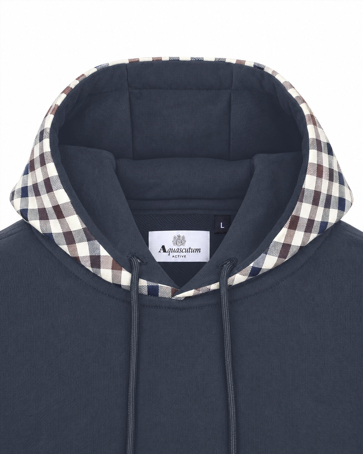 Felpa con cappuccio Aquascutum Active CLUB CHECK HOODIE FLEECE