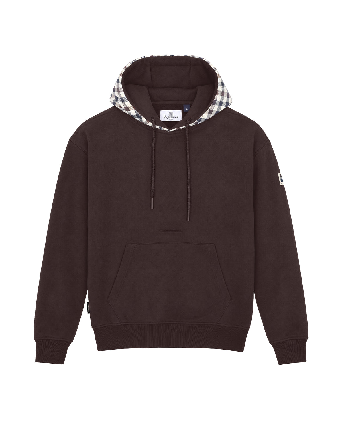Felpa con cappuccio Aquascutum Active CLUB CHECK HOODIE FLEECE