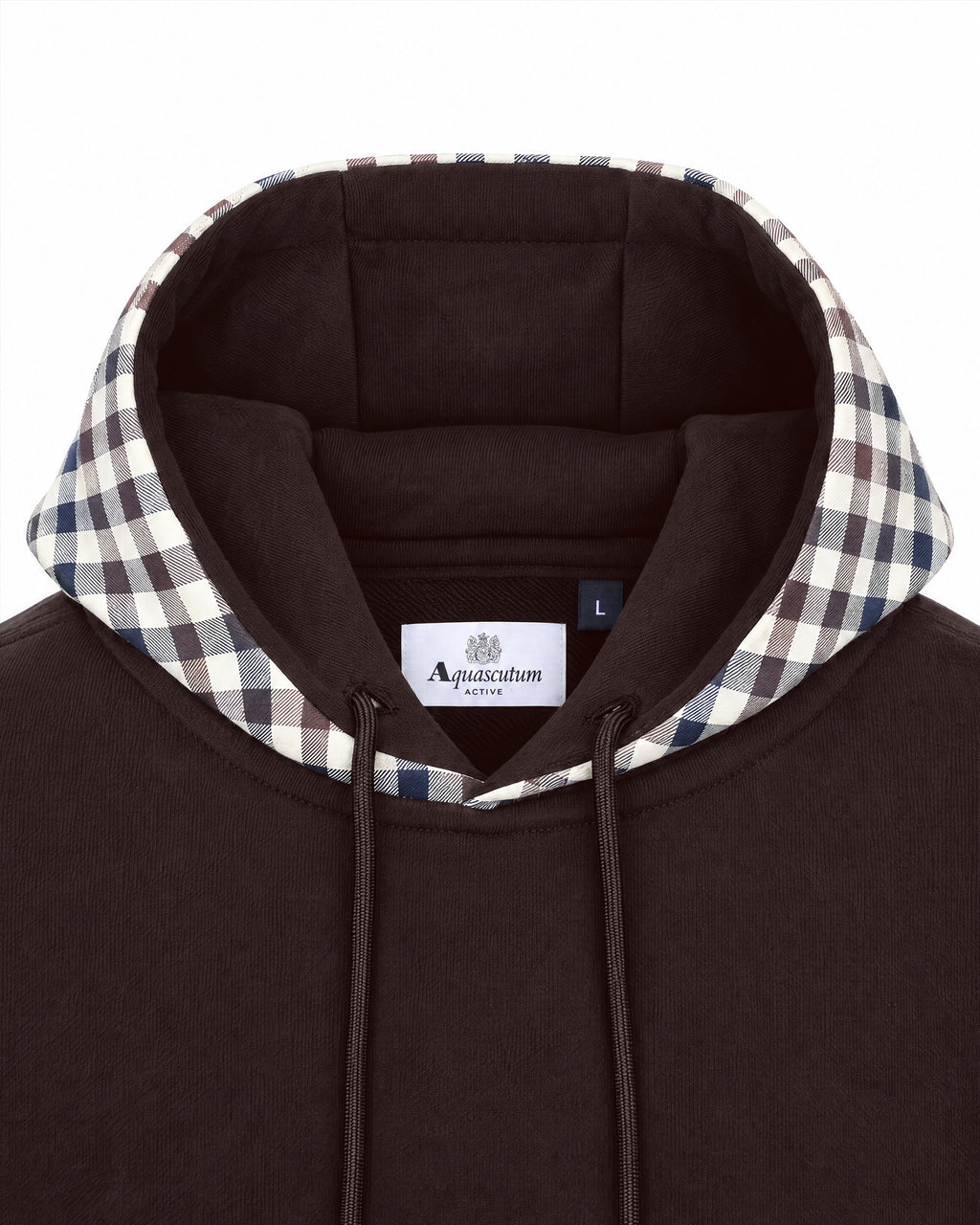 Felpa con cappuccio Aquascutum Active CLUB CHECK HOODIE FLEECE