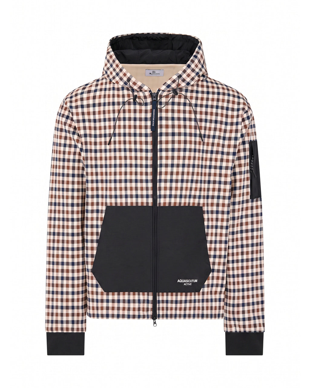 Felpa con cappuccio Aquascutum Active CHECK FZ STRETCH FLEECE