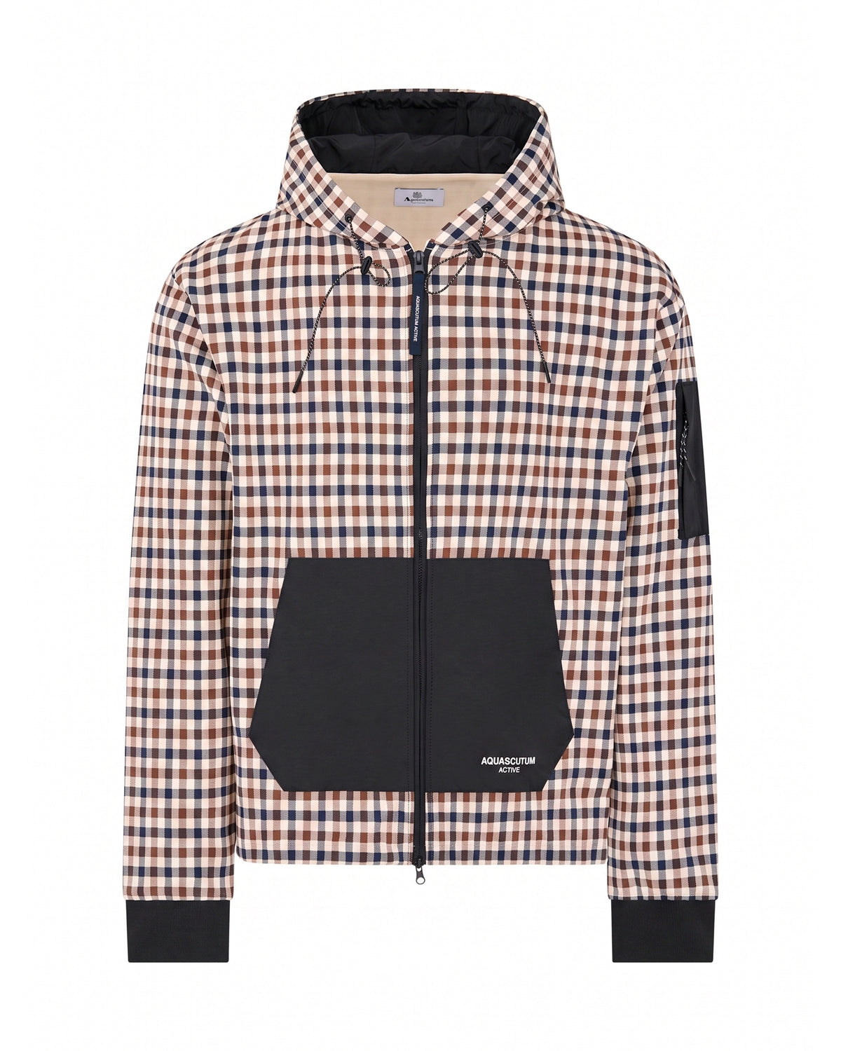 Felpa con cappuccio Aquascutum Active CHECK FZ STRETCH FLEECE