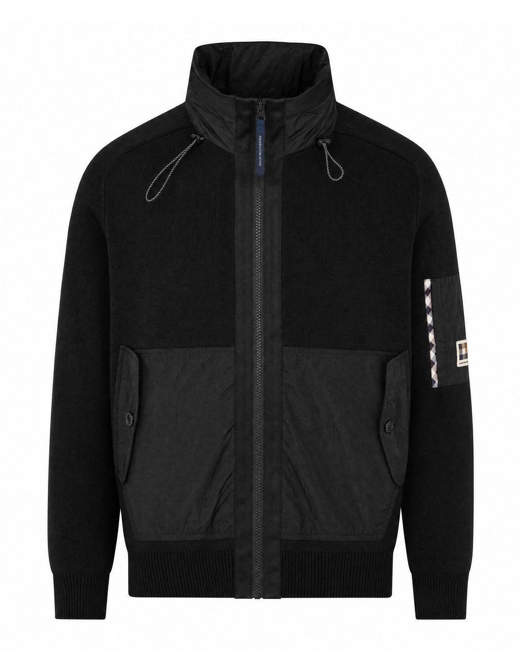 Felpa con cappuccio Aquascutum Active COTTON KNIT FZ SWEATER