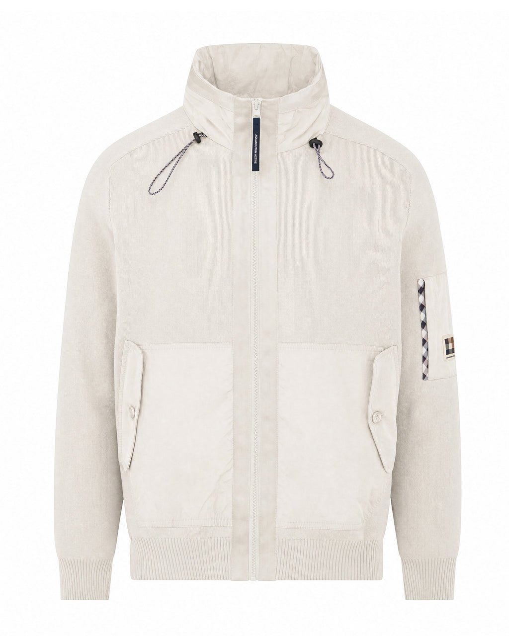 Felpa con cappuccio Aquascutum Active COTTON KNIT FZ SWEATER