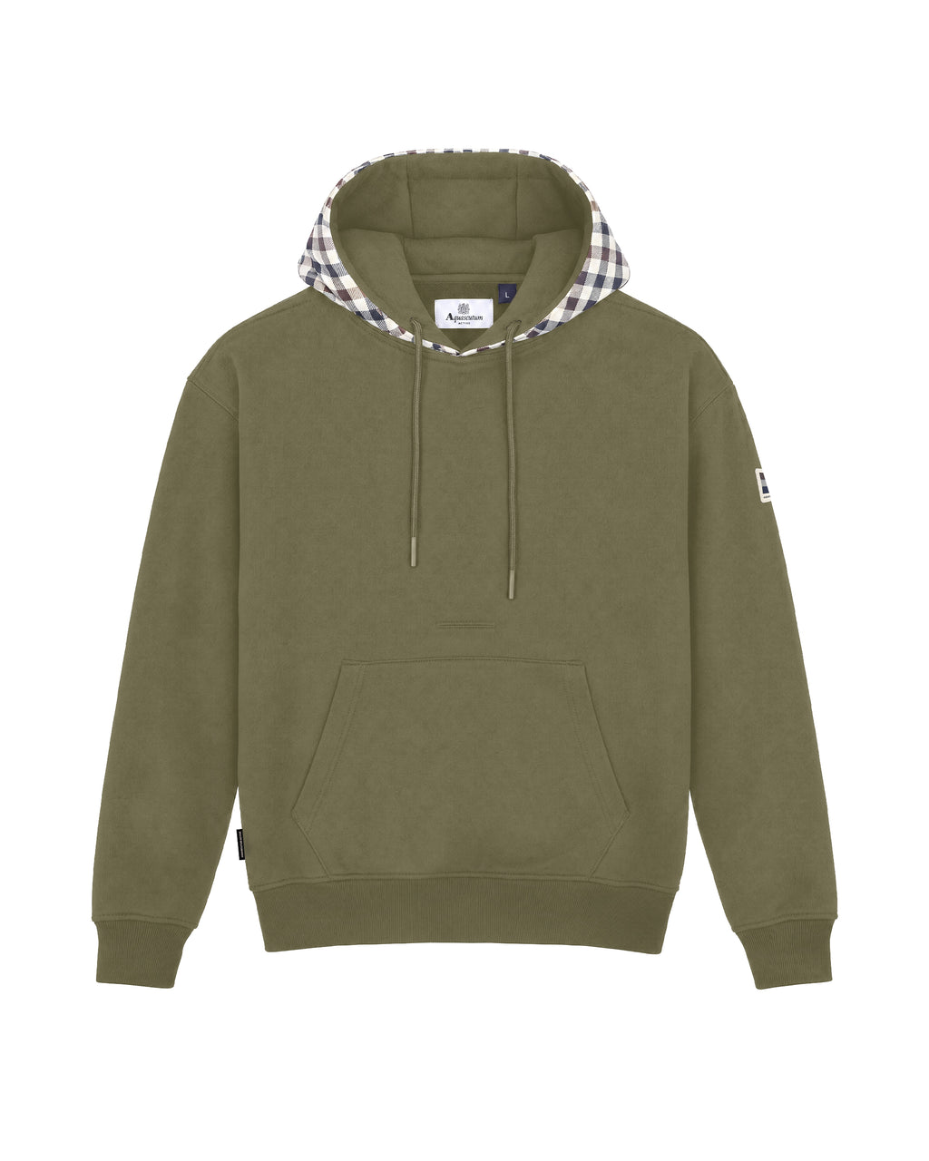 Felpa con cappuccio Aquascutum Active CLUB CHECK HOODIE FLEECE