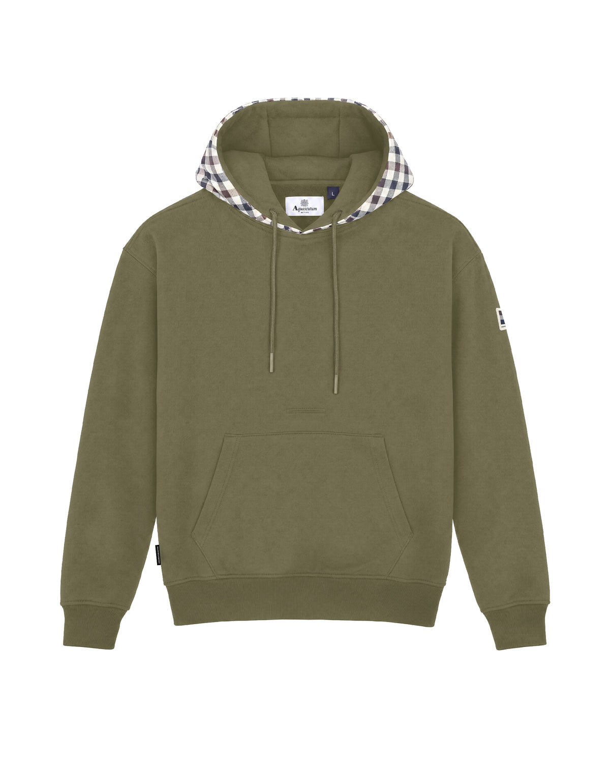 Felpa con cappuccio Aquascutum Active CLUB CHECK HOODIE FLEECE