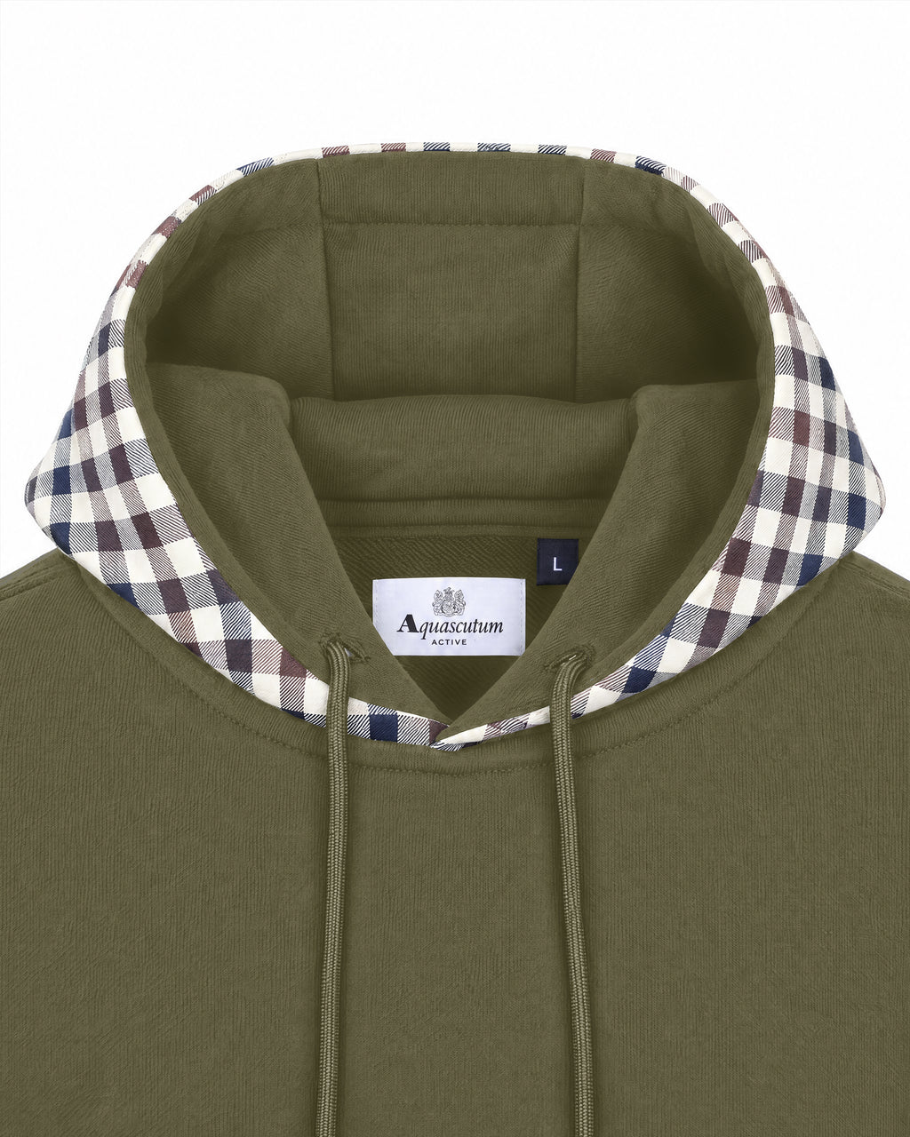 Felpa con cappuccio Aquascutum Active CLUB CHECK HOODIE FLEECE