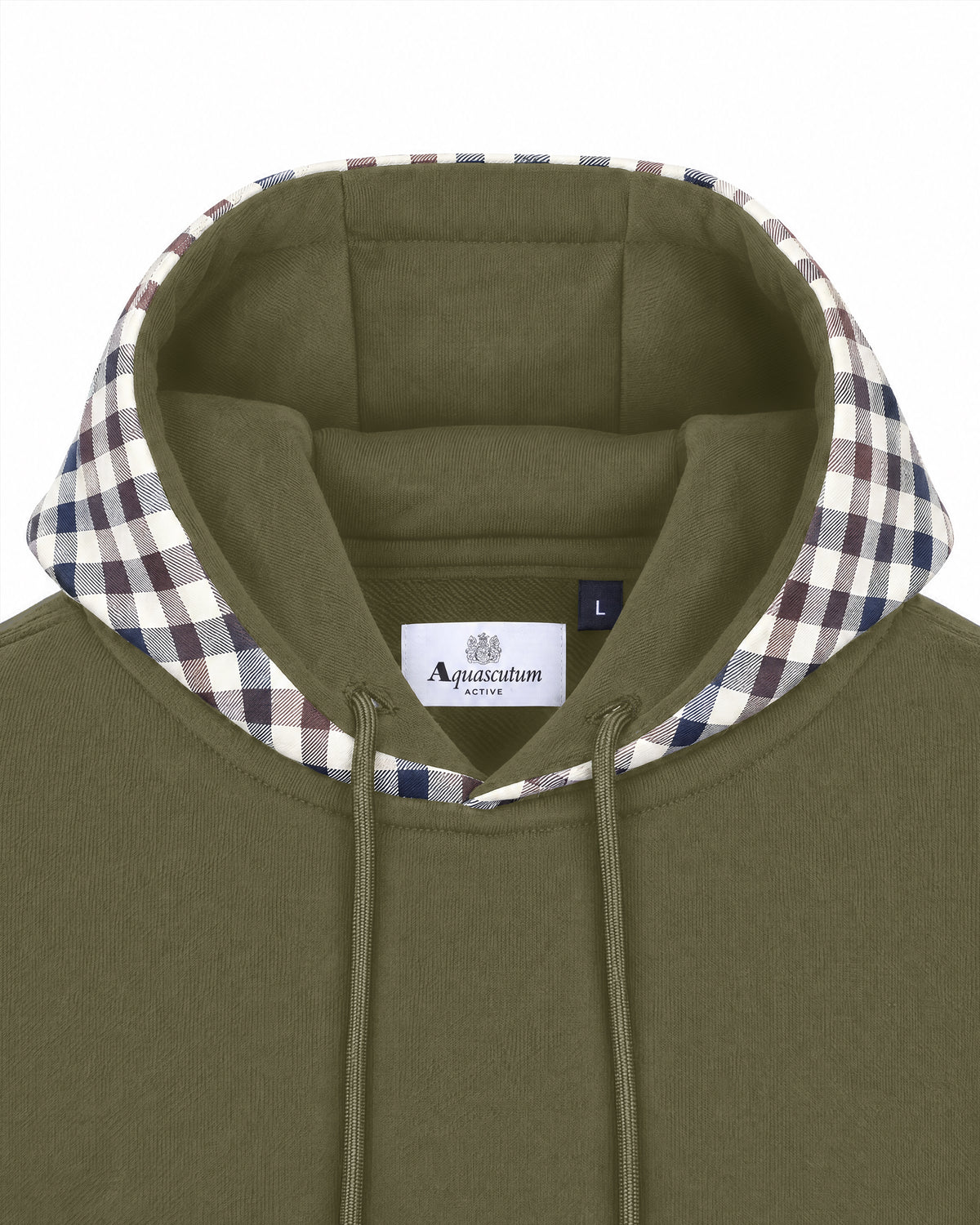 Felpa con cappuccio Aquascutum Active CLUB CHECK HOODIE FLEECE