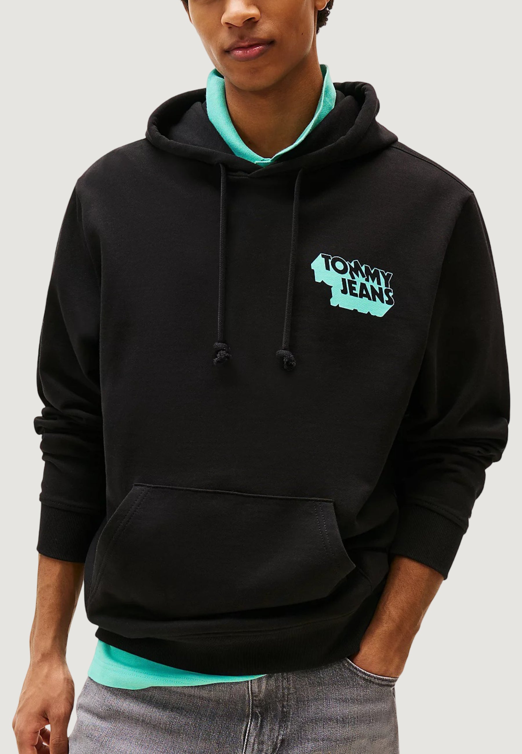 Felpa con cappuccio Tommy Hilfiger Jeans TJM STACK BACK LOGO