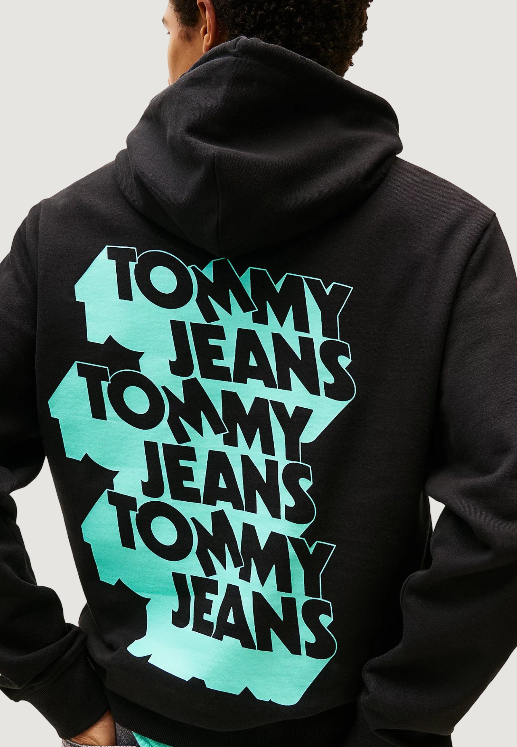 Felpa con cappuccio Tommy Hilfiger Jeans TJM STACK BACK LOGO