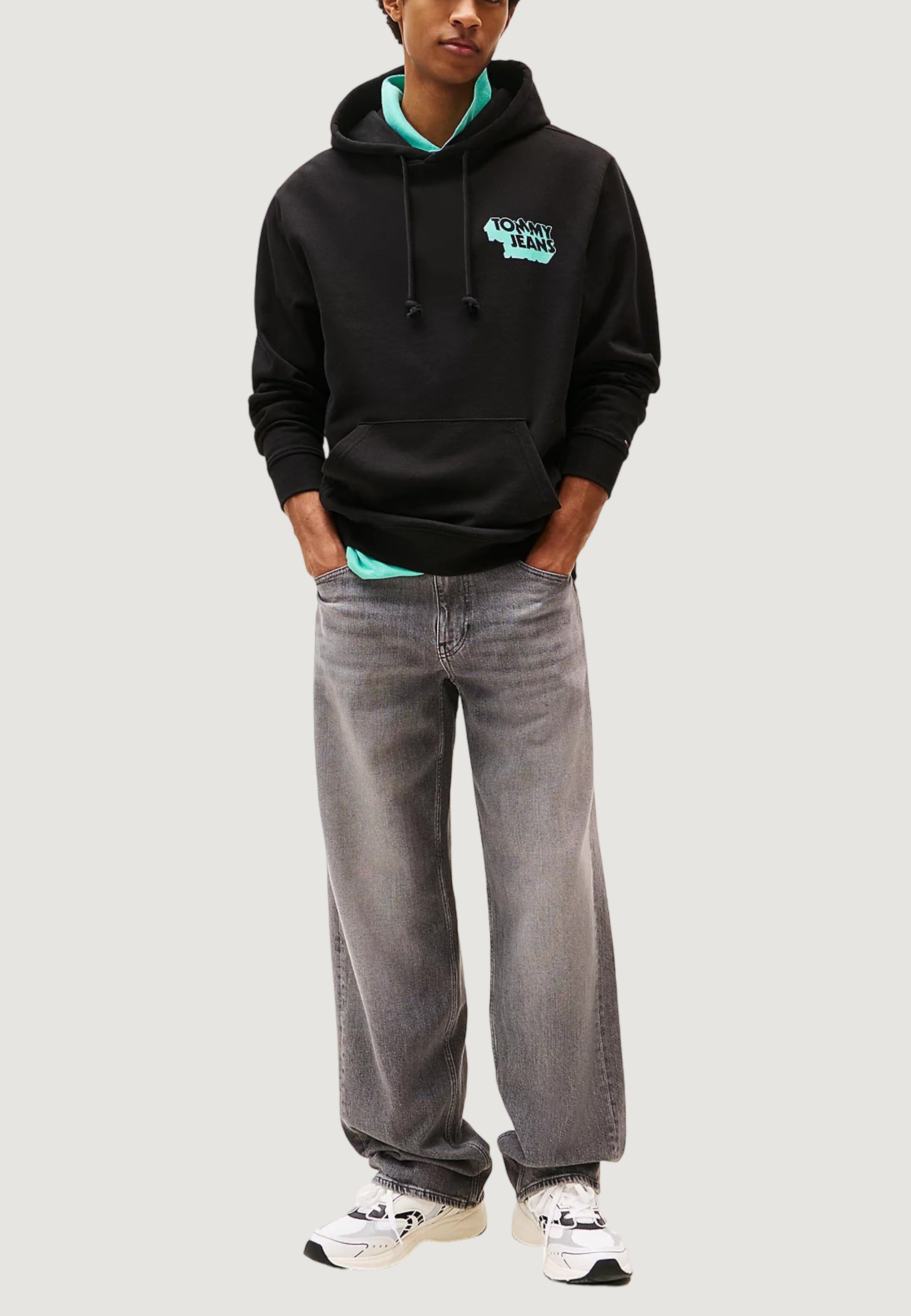Felpa con cappuccio Tommy Hilfiger Jeans TJM STACK BACK LOGO
