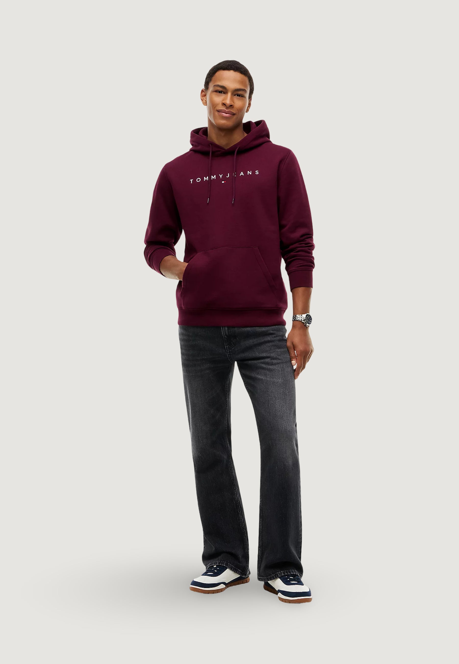 Felpa con cappuccio Tommy Hilfiger Jeans TJM REG LINEAR LOGO