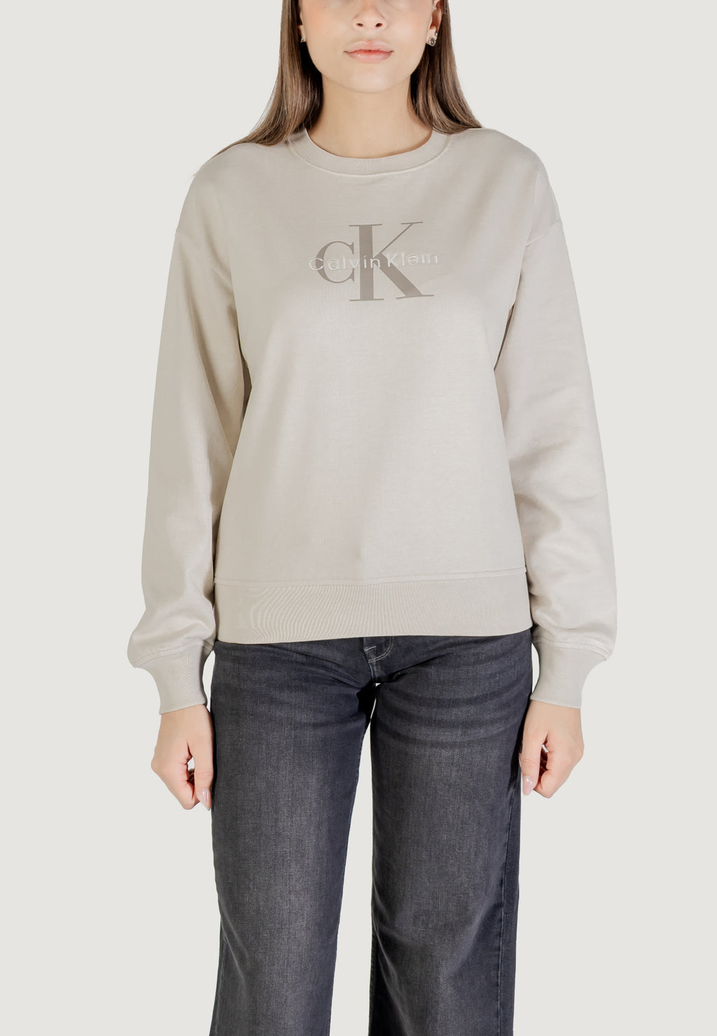 Felpa senza cappuccio Calvin Klein Jeans LS MONOLOGO FRENCH T