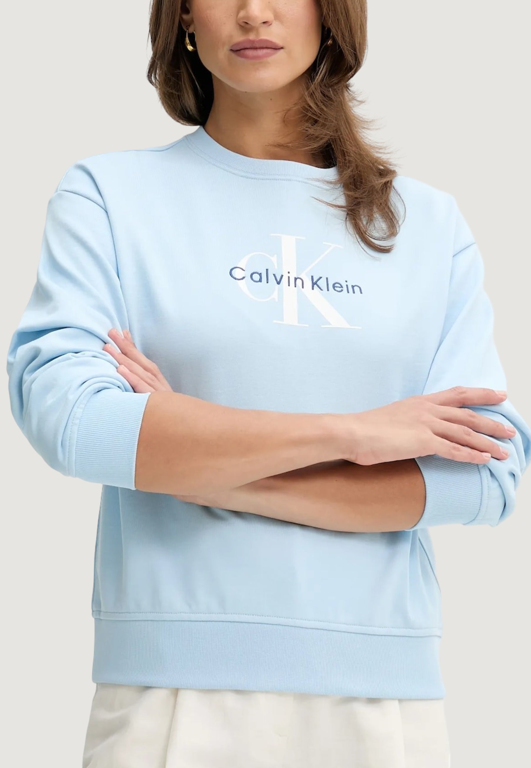 Felpa senza cappuccio Calvin Klein Jeans LS MONOLOGO FRENCH T