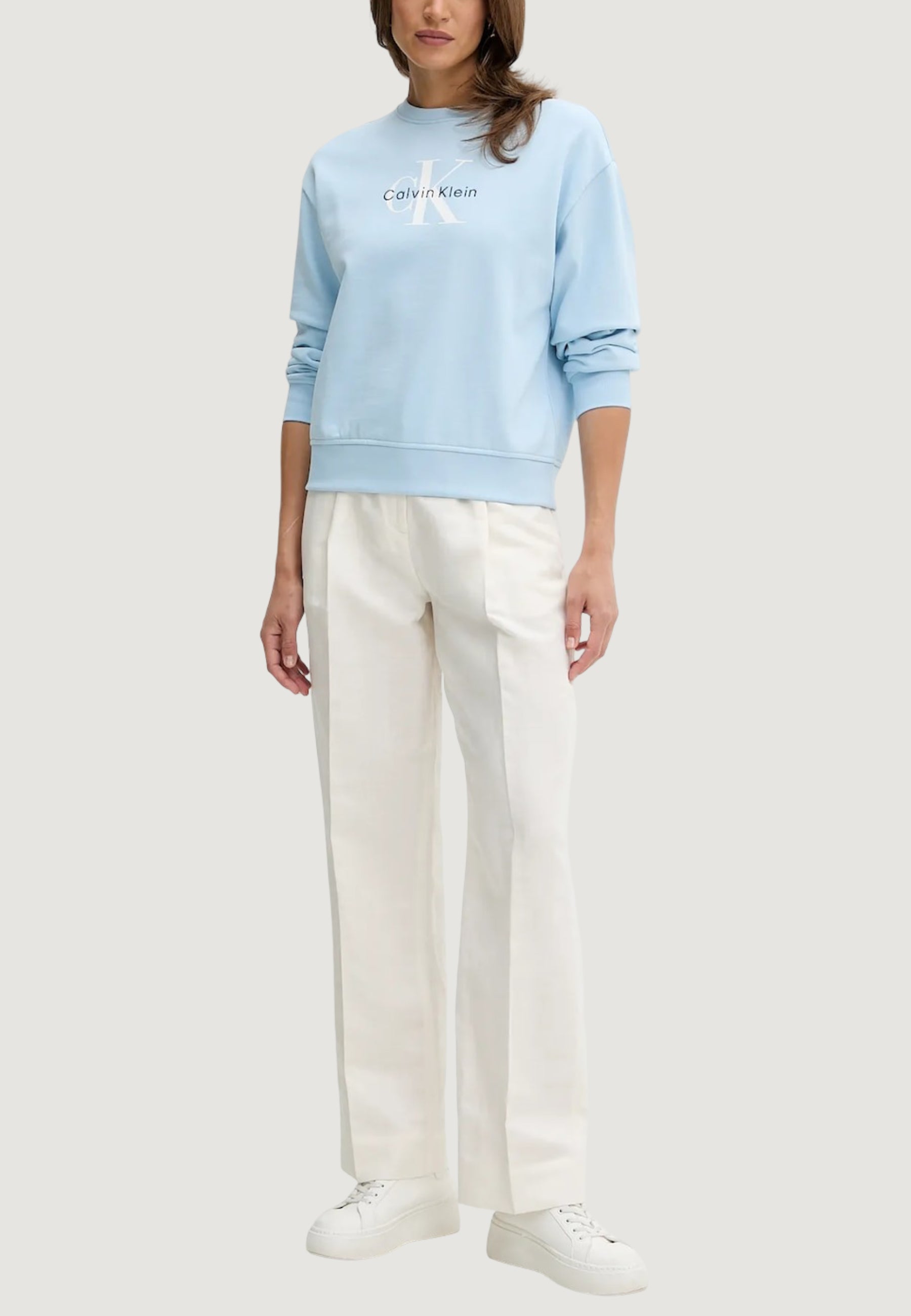 Felpa senza cappuccio Calvin Klein Jeans LS MONOLOGO FRENCH T