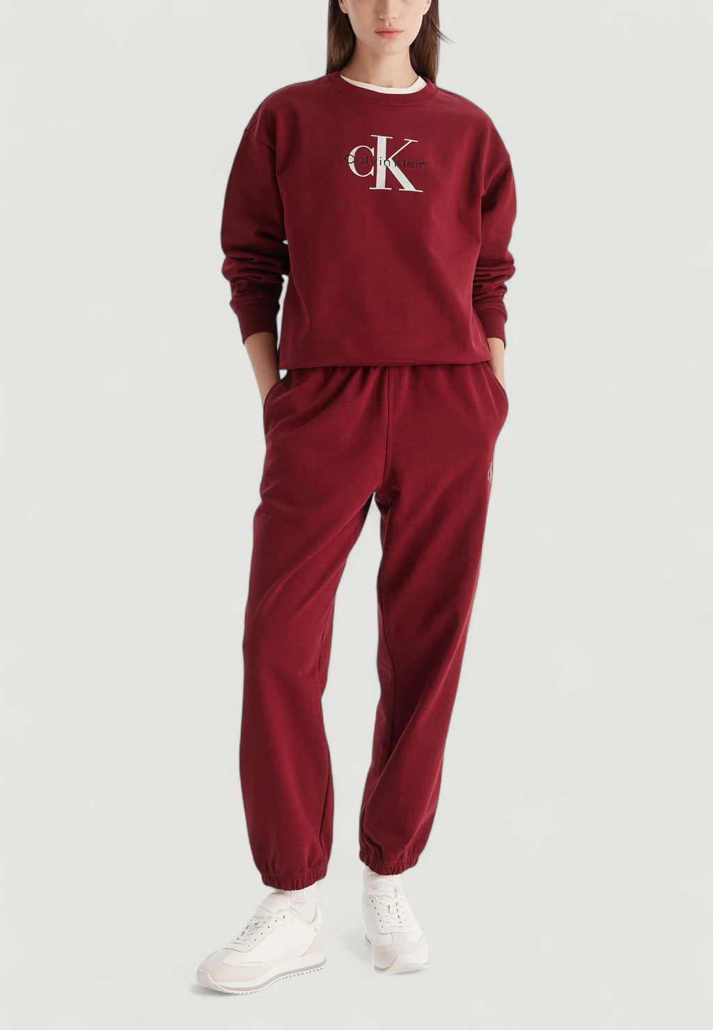 Felpa senza cappuccio Calvin Klein Jeans LS MONOLOGO FRENCH T