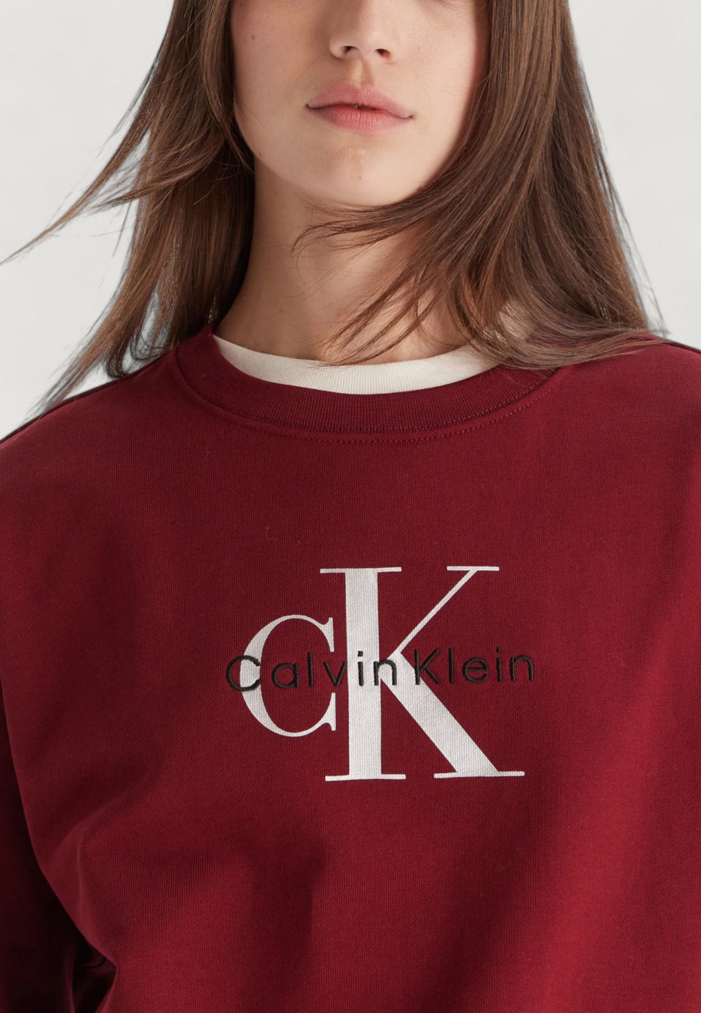 Felpa senza cappuccio Calvin Klein Jeans LS MONOLOGO FRENCH T