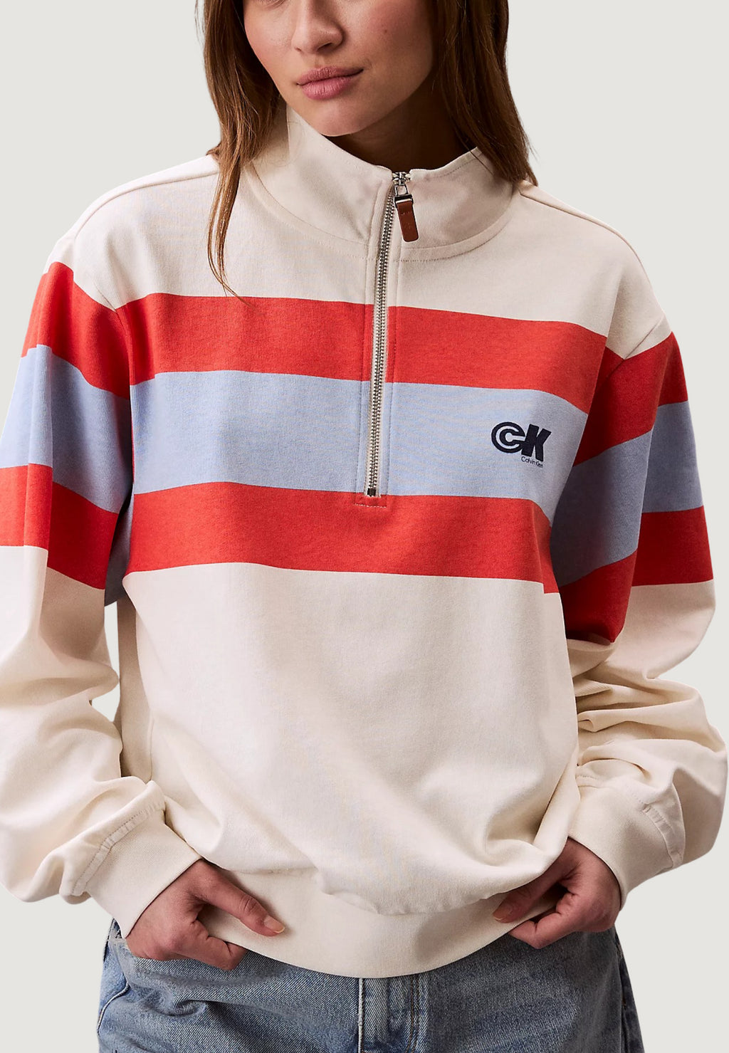 Sweatshirt Calvin Klein Jeans RUGBY JERSEY 1/4 ZIP