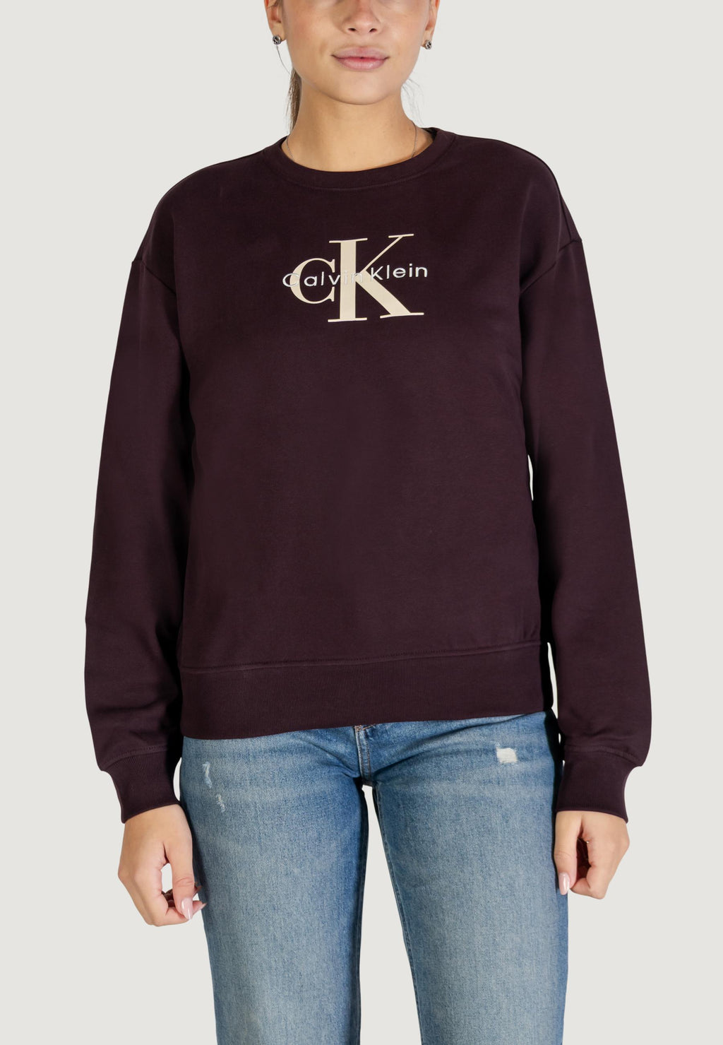 Felpa senza cappuccio Calvin Klein Jeans LS MONOLOGO FRENCH T