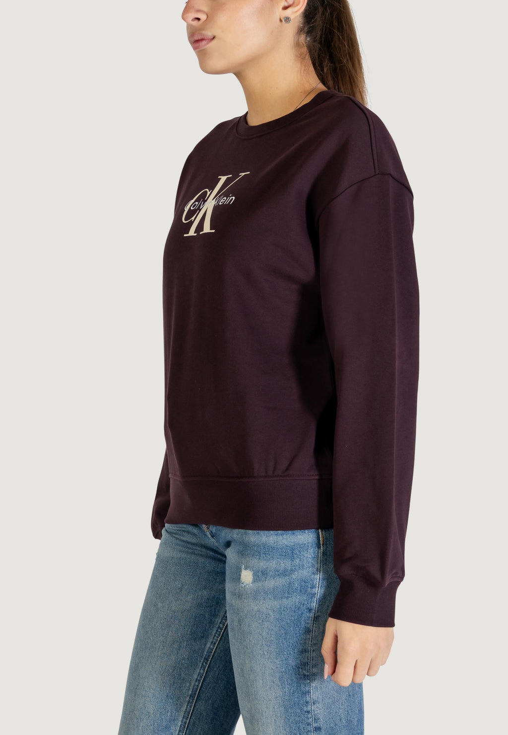 Felpa senza cappuccio Calvin Klein Jeans LS MONOLOGO FRENCH T