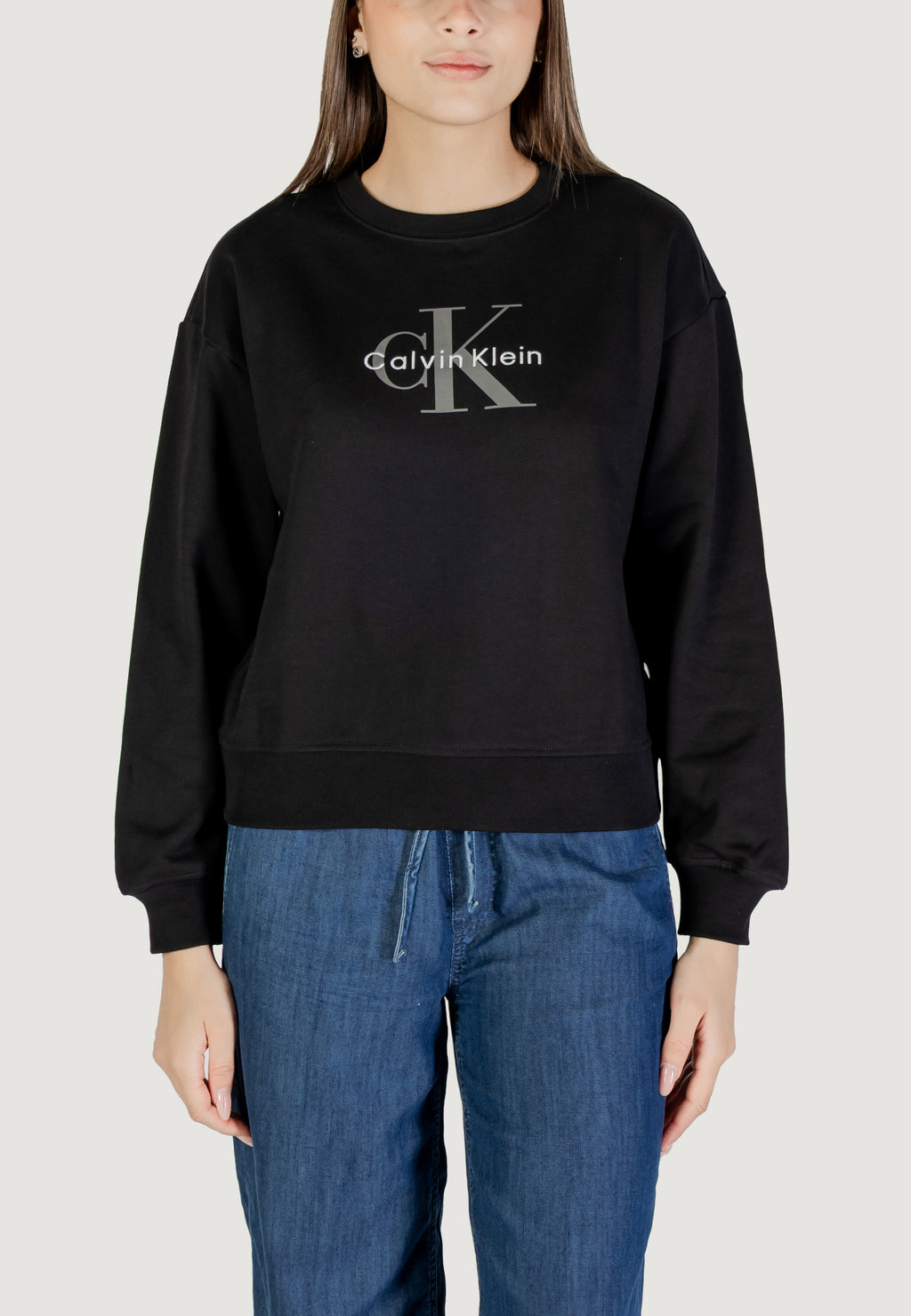 Felpa senza cappuccio Calvin Klein Jeans LS MONOLOGO FRENCH T