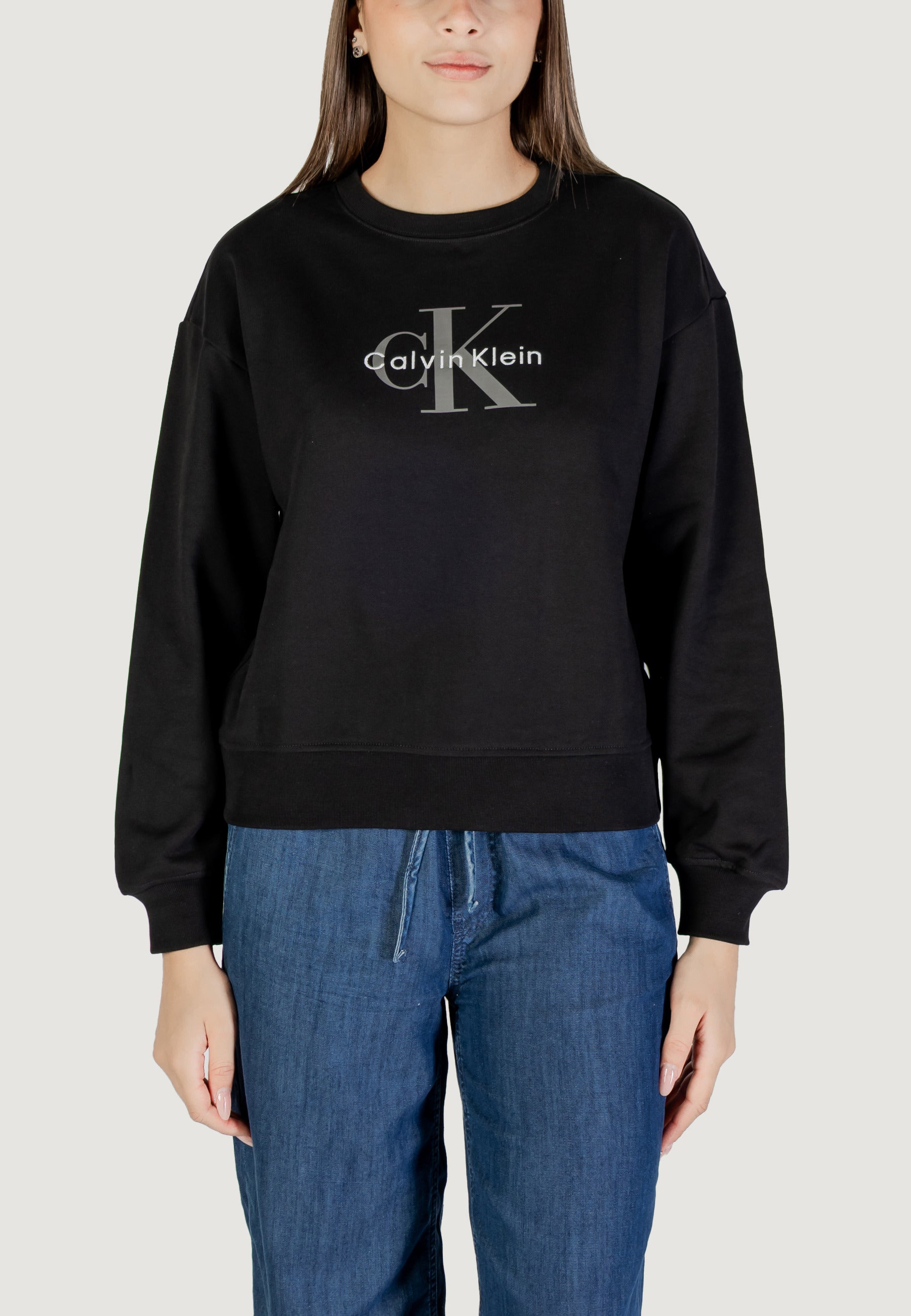 Felpa senza cappuccio Calvin Klein Jeans LS MONOLOGO FRENCH T