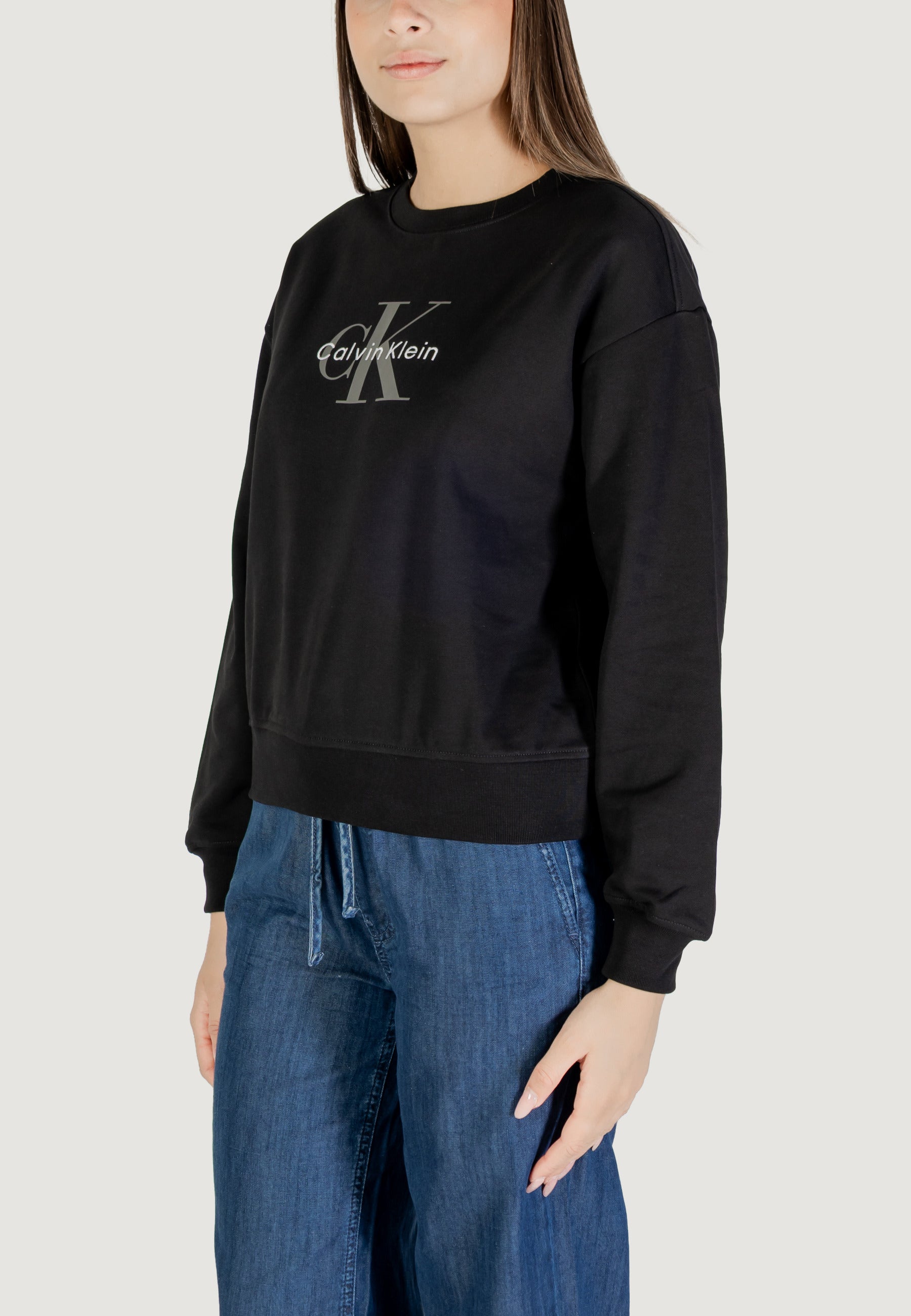 Felpa senza cappuccio Calvin Klein Jeans LS MONOLOGO FRENCH T