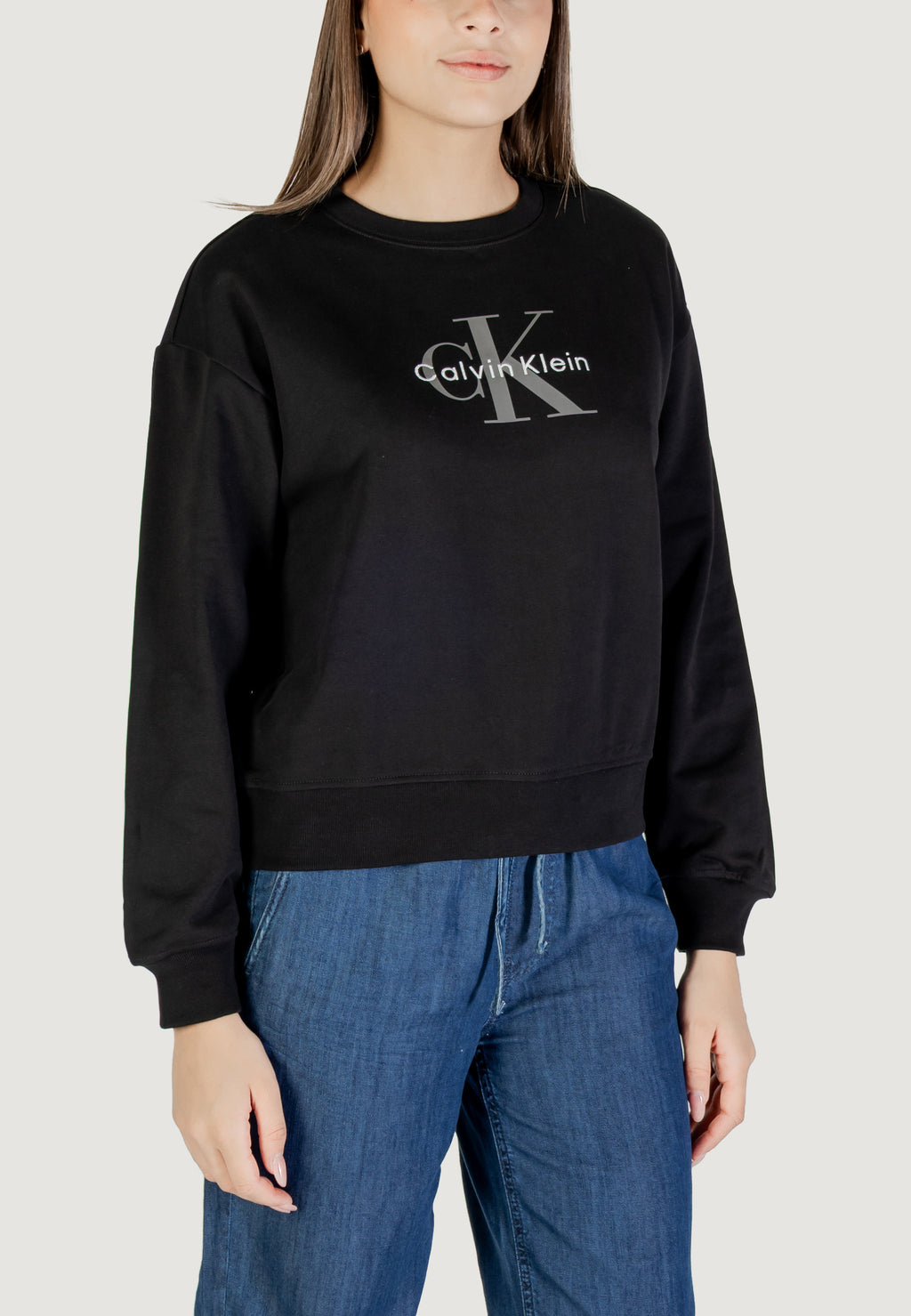 Felpa senza cappuccio Calvin Klein Jeans LS MONOLOGO FRENCH T