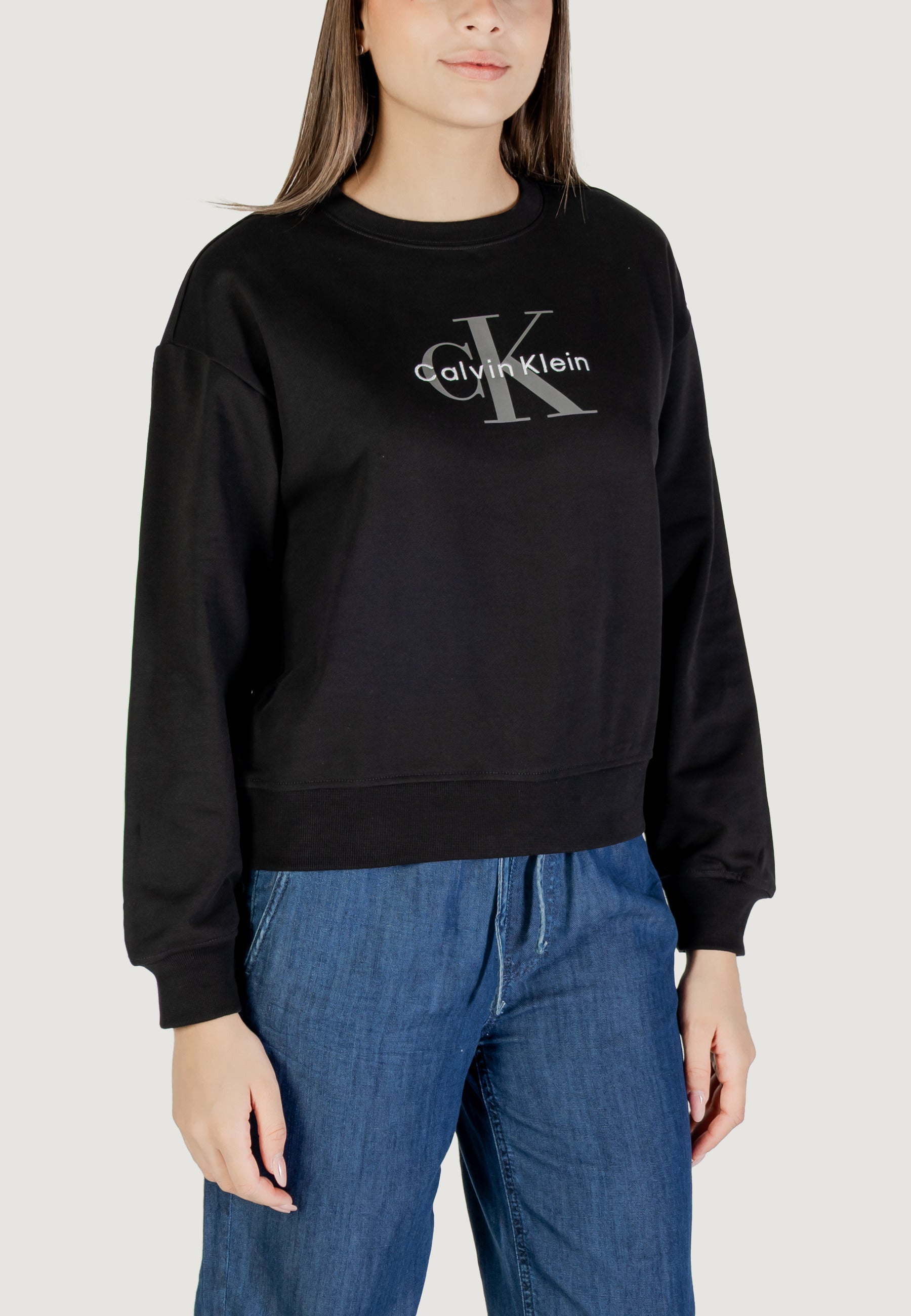 Felpa senza cappuccio Calvin Klein Jeans LS MONOLOGO FRENCH T