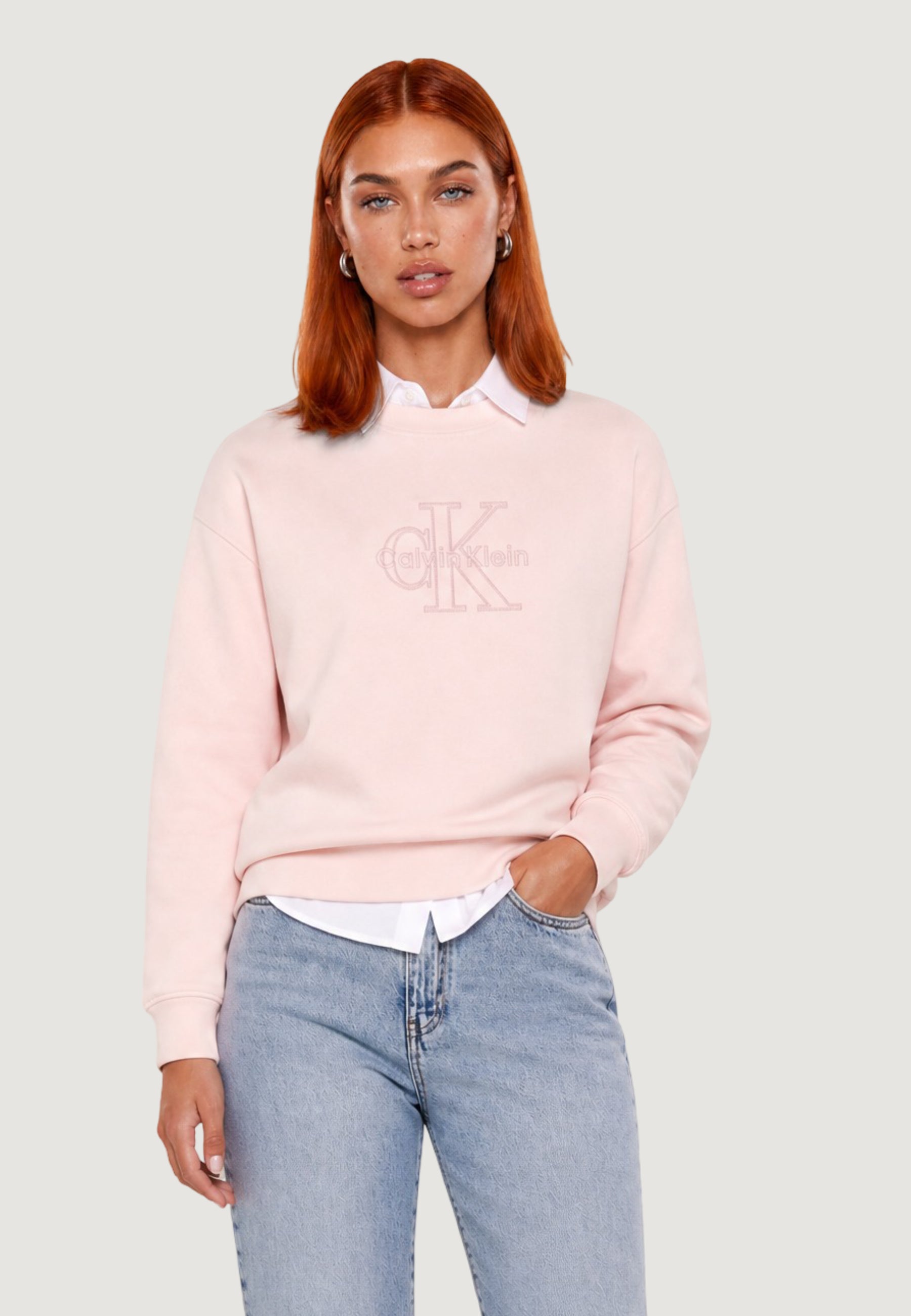 Felpa senza cappuccio Calvin Klein Jeans LV047G820G