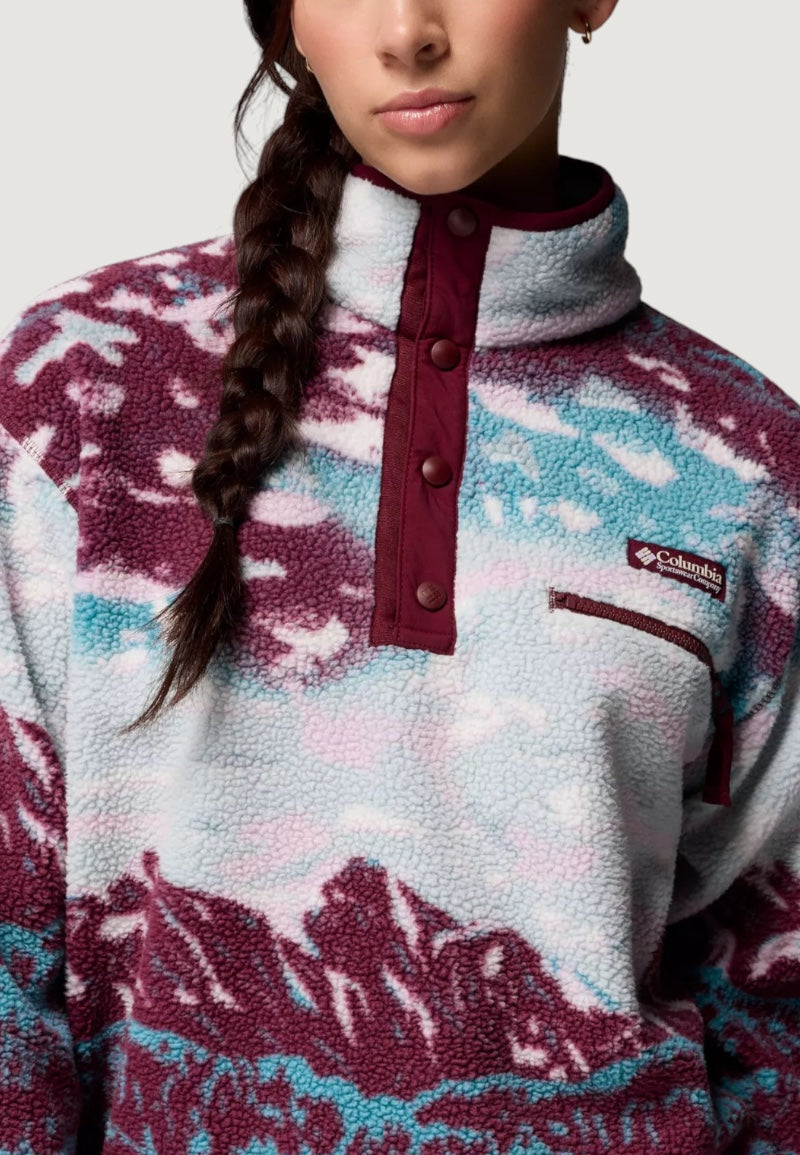 Felpa senza cappuccio COLUMBIA Helvetia™ II Printed Cropped Half Snap