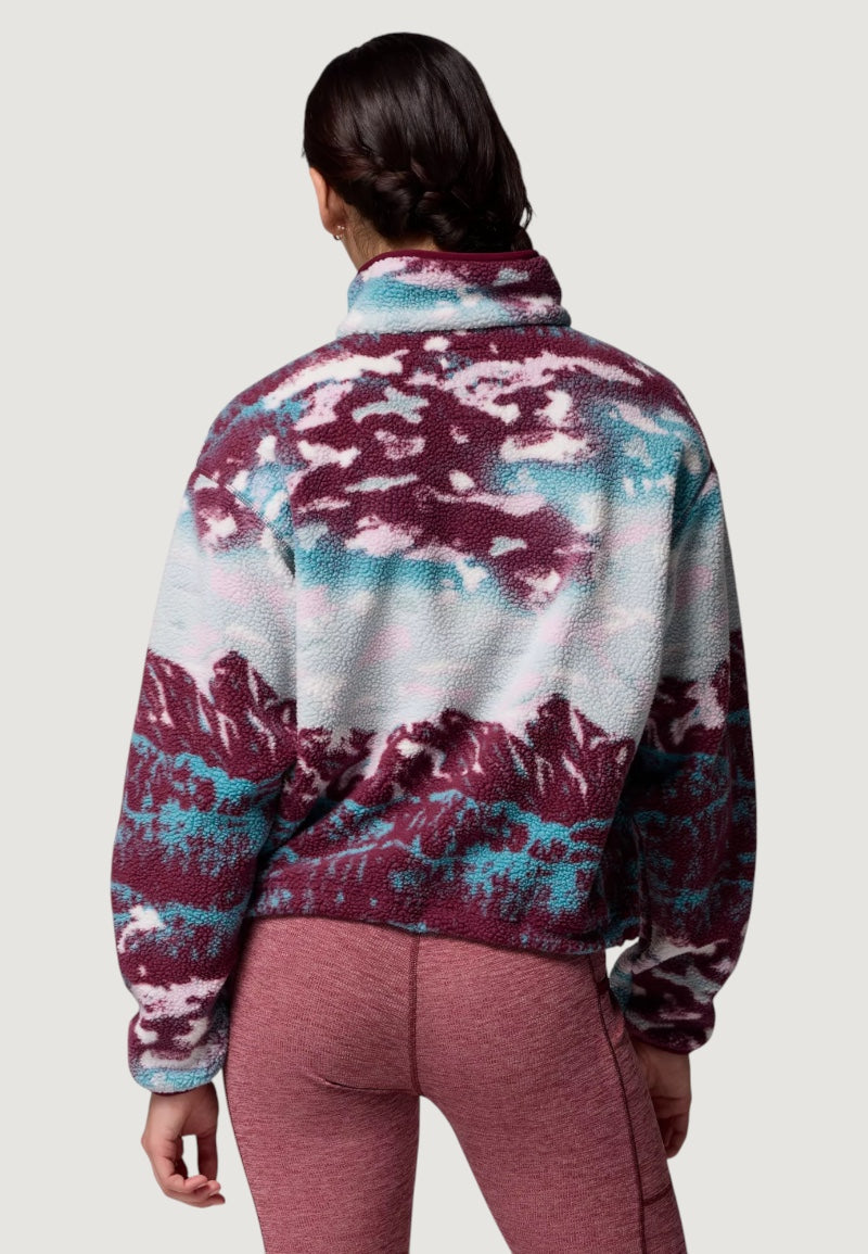 Felpa senza cappuccio COLUMBIA Helvetia™ II Printed Cropped Half Snap
