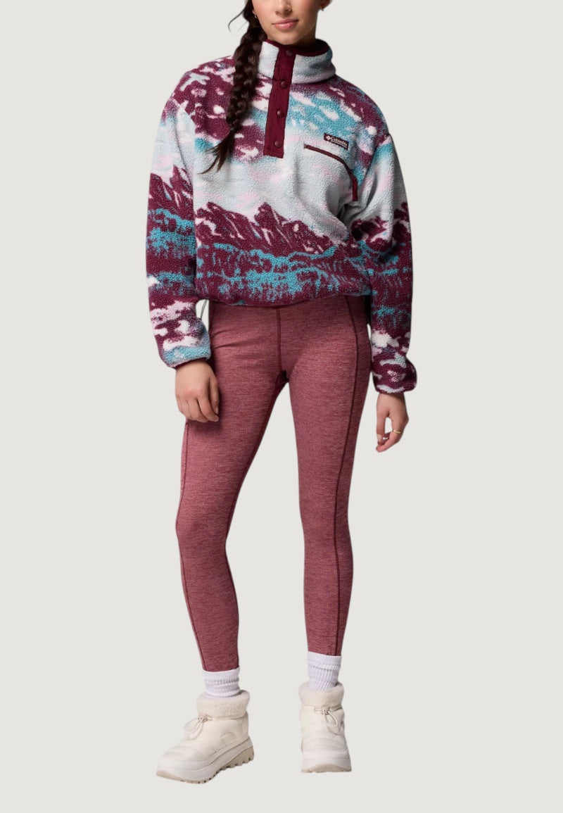 Felpa senza cappuccio COLUMBIA Helvetia™ II Printed Cropped Half Snap