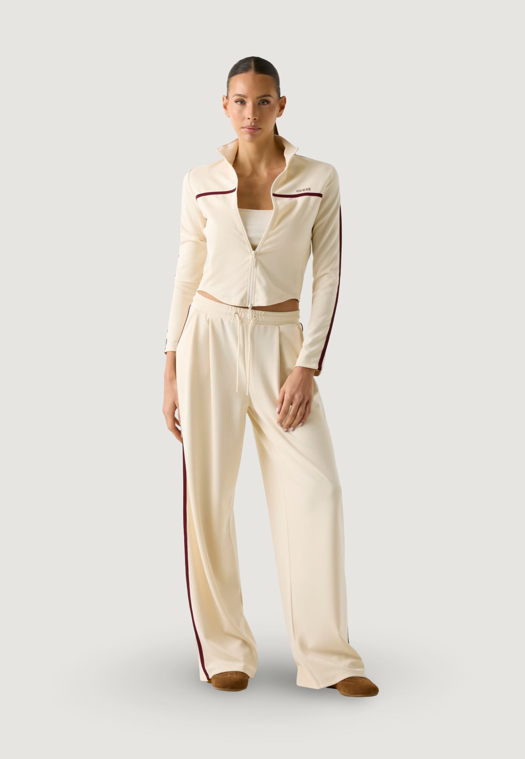 Felpa senza cappuccio Guess Active JASMINE FULL ZIP SWEATSHIRT