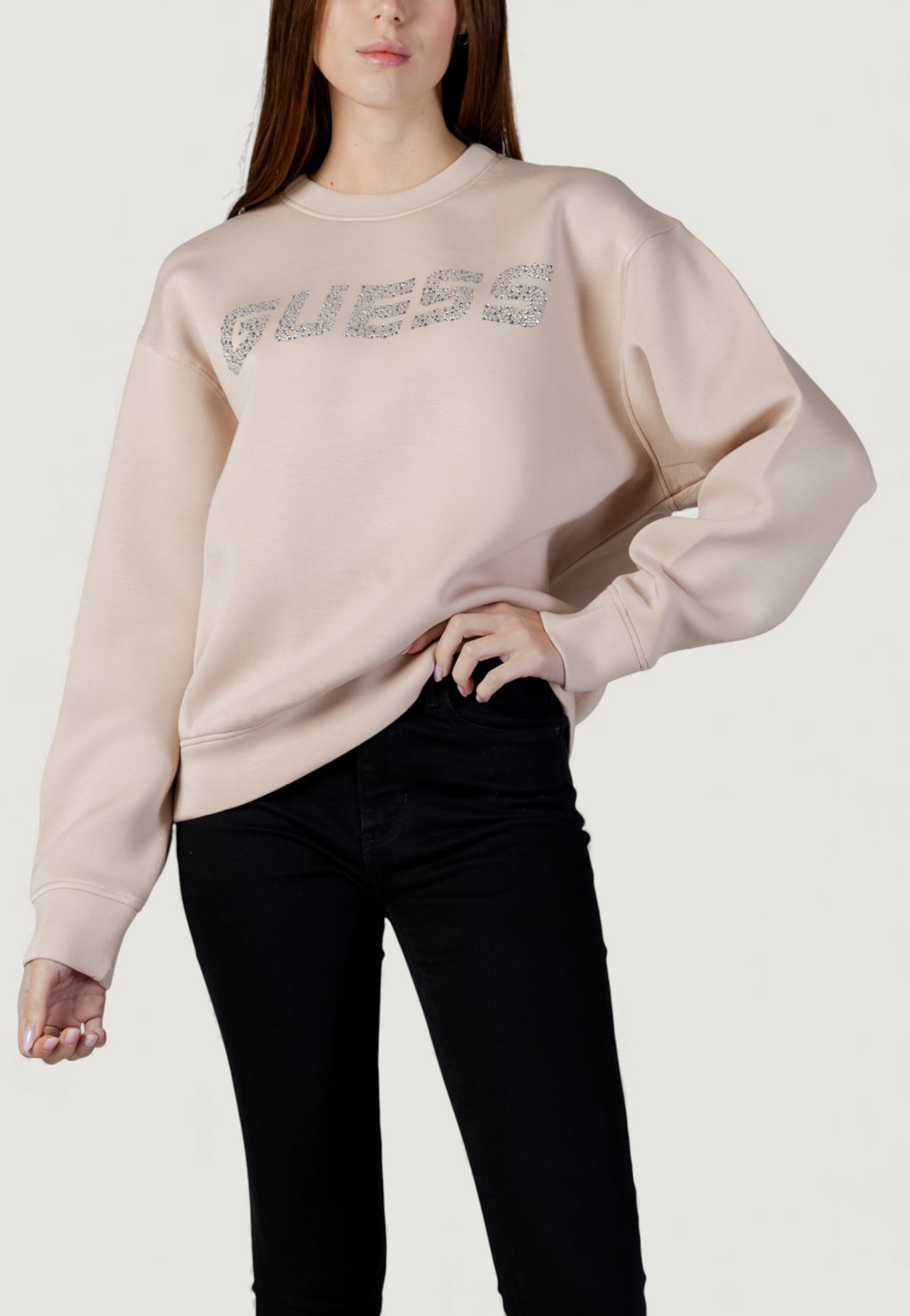 Felpa senza cappuccio Guess Active CECILIA CN SWEATSHIRT