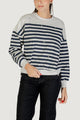 Felpa senza cappuccio Only ONLADELE L/S O-NECK STRIPE SWT