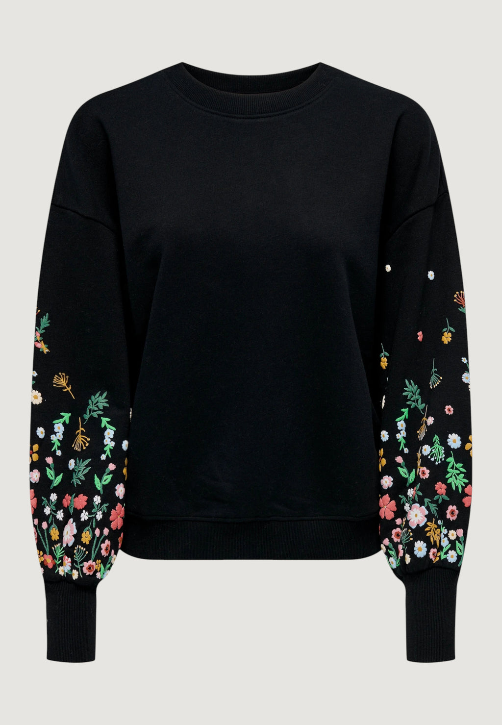 Felpa senza cappuccio Only ONLBROOKE L/S O-NECK FLOWER SWT NOOS