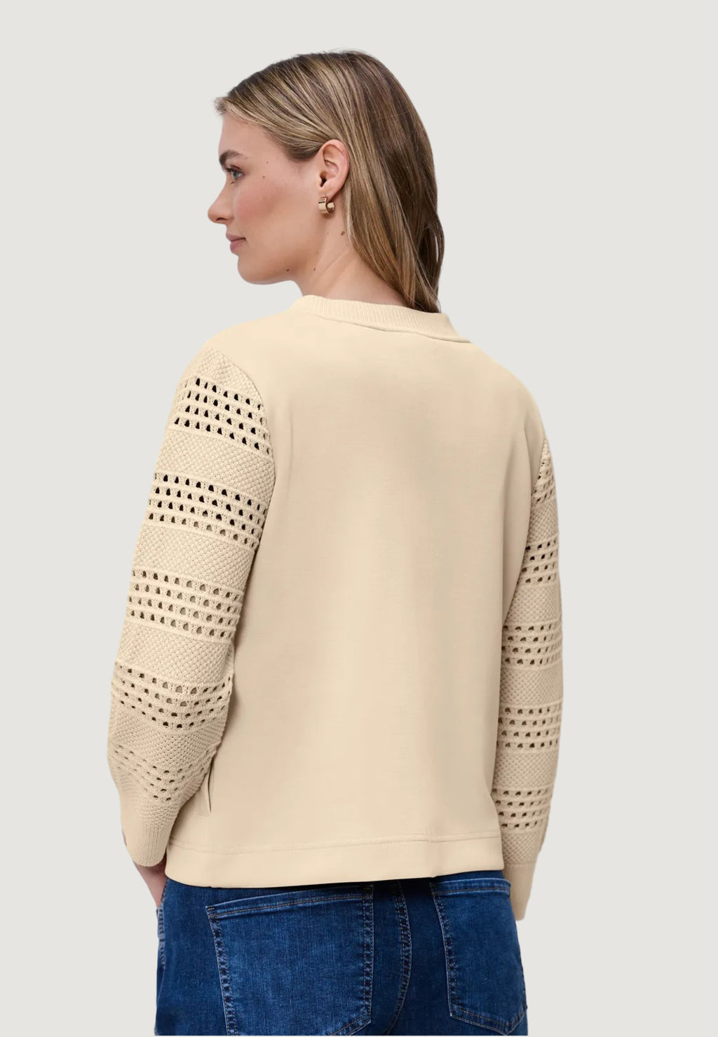 Felpa senza cappuccio Street One silk look jacket