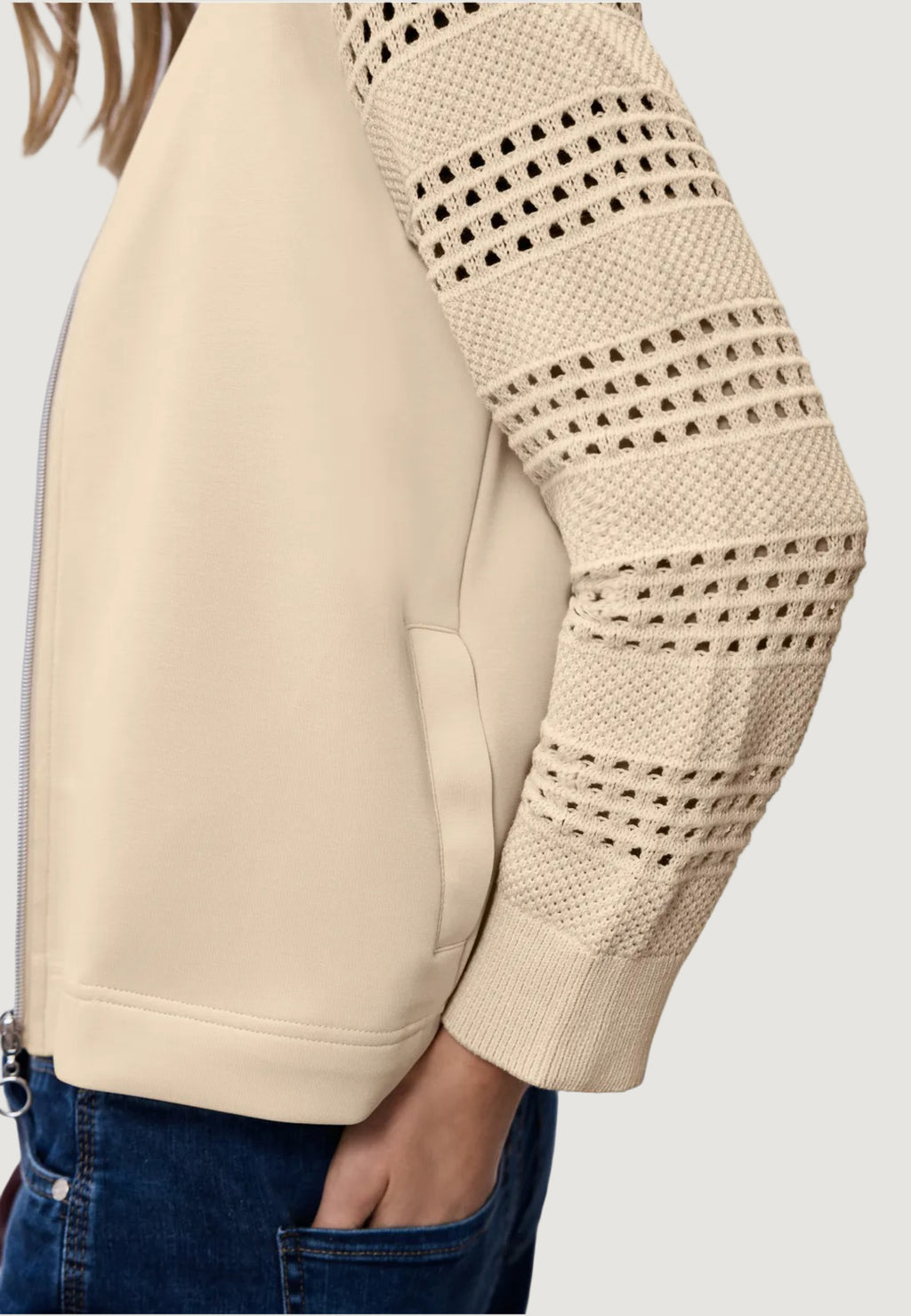 Felpa senza cappuccio Street One silk look jacket