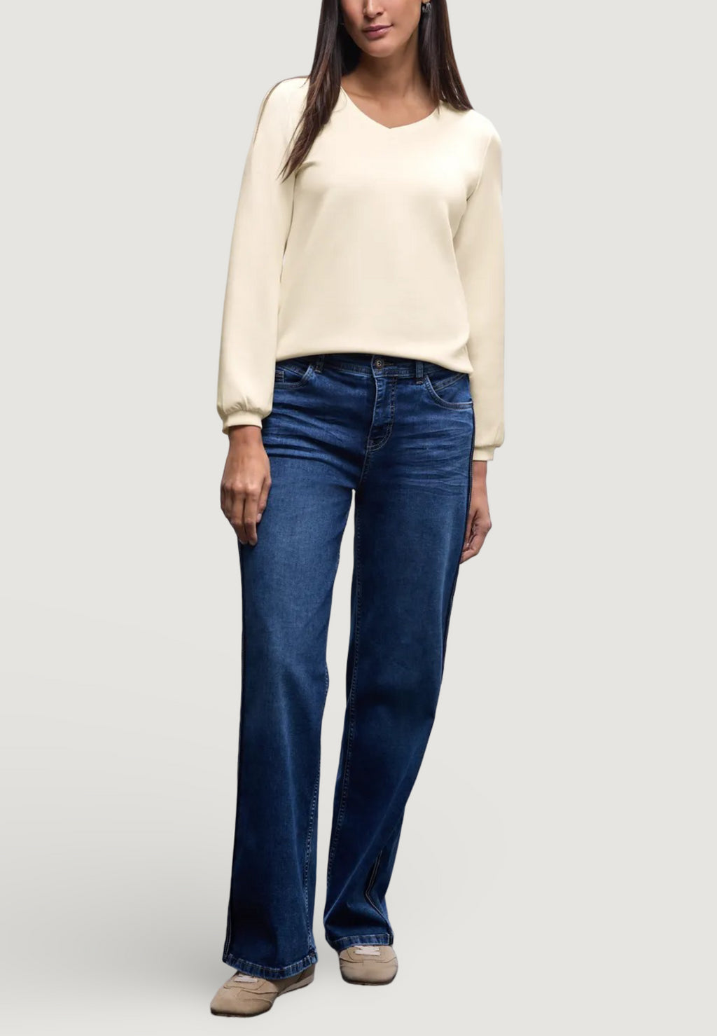 Sweatshirt Street One EOS_Silk look shirt