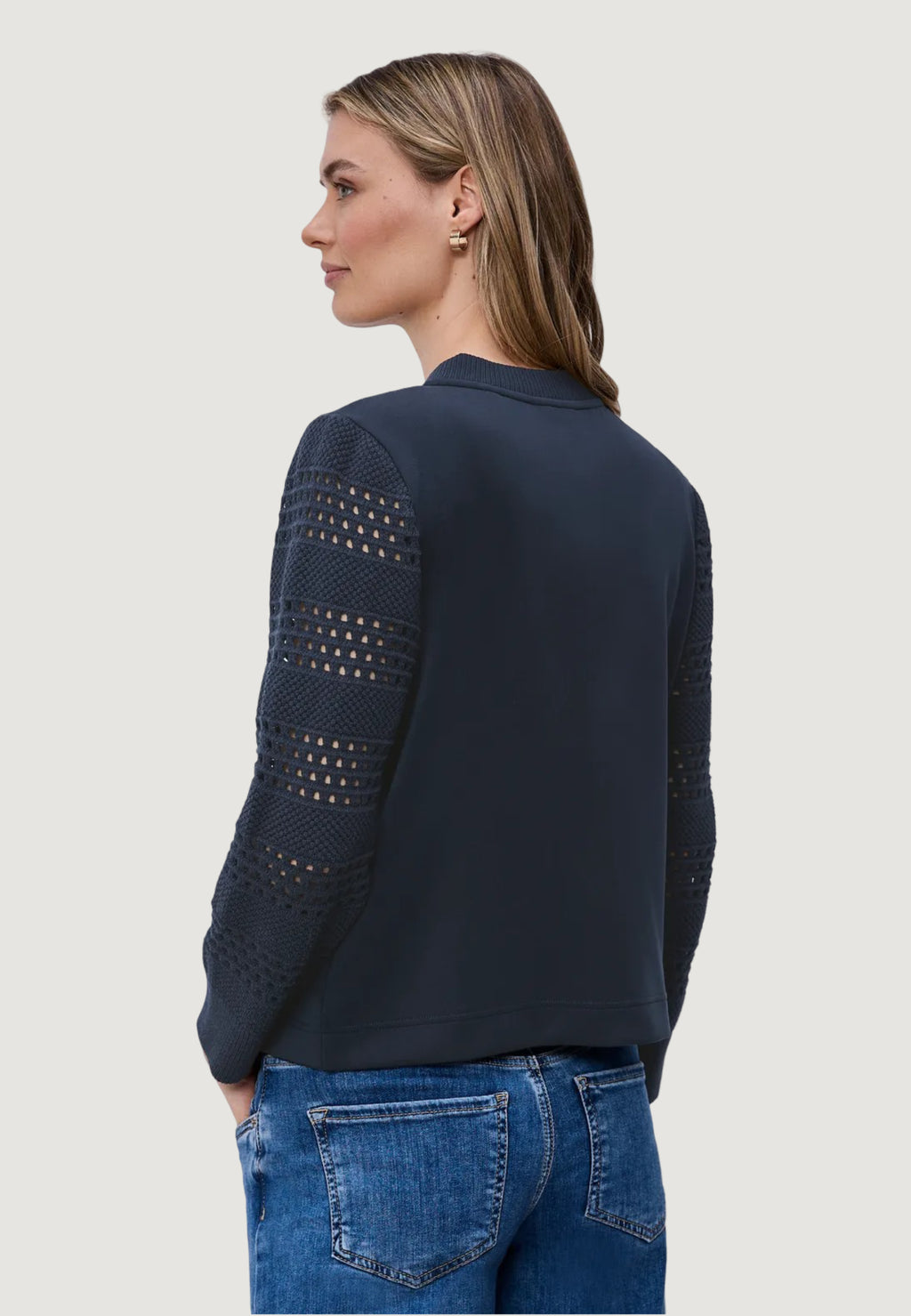 Felpa senza cappuccio Street One silk look jacket