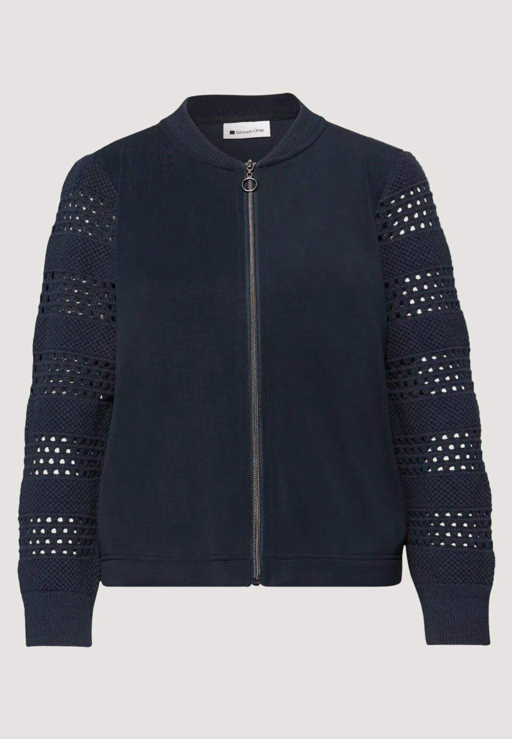 Felpa senza cappuccio Street One silk look jacket