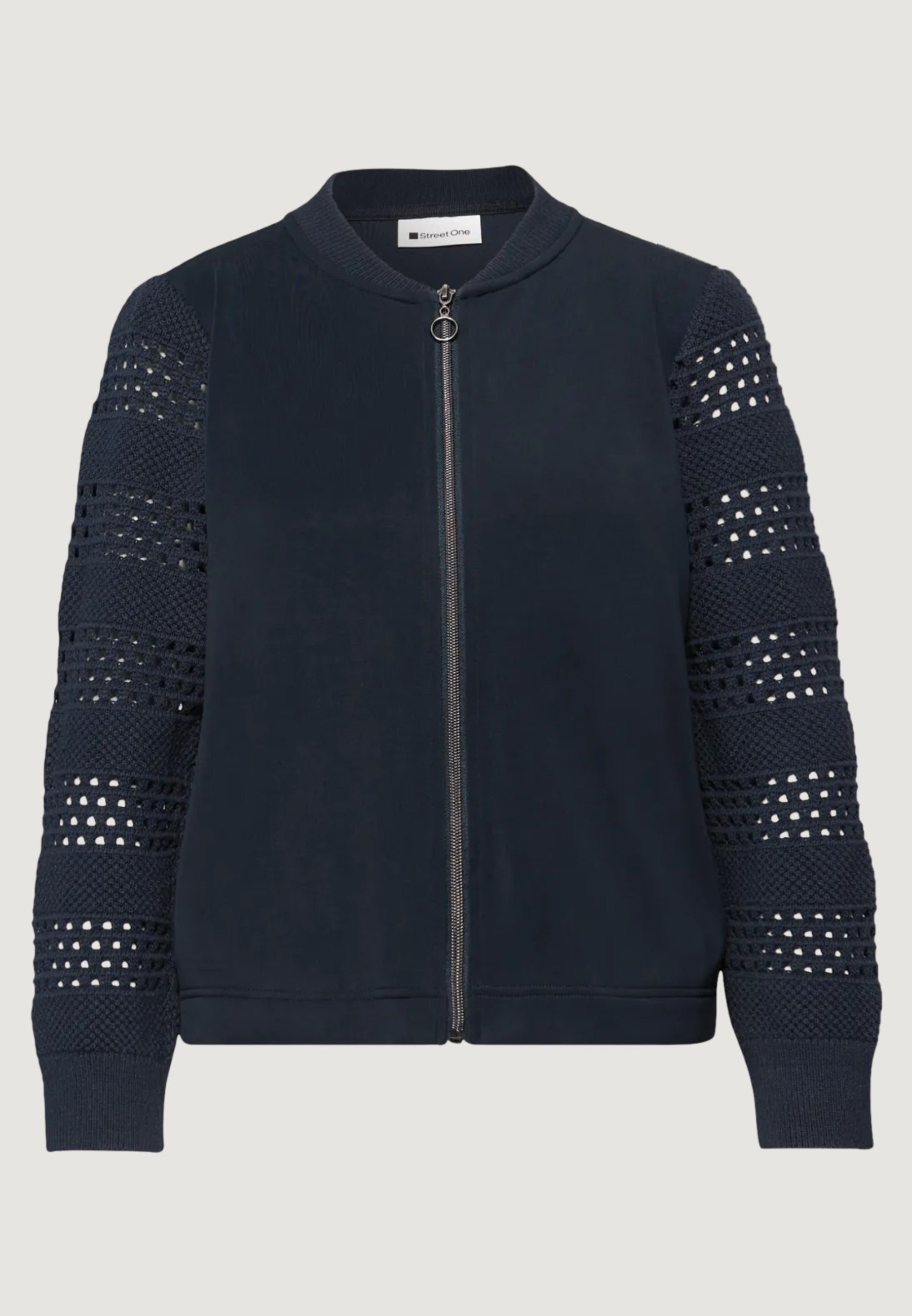 Felpa senza cappuccio Street One silk look jacket