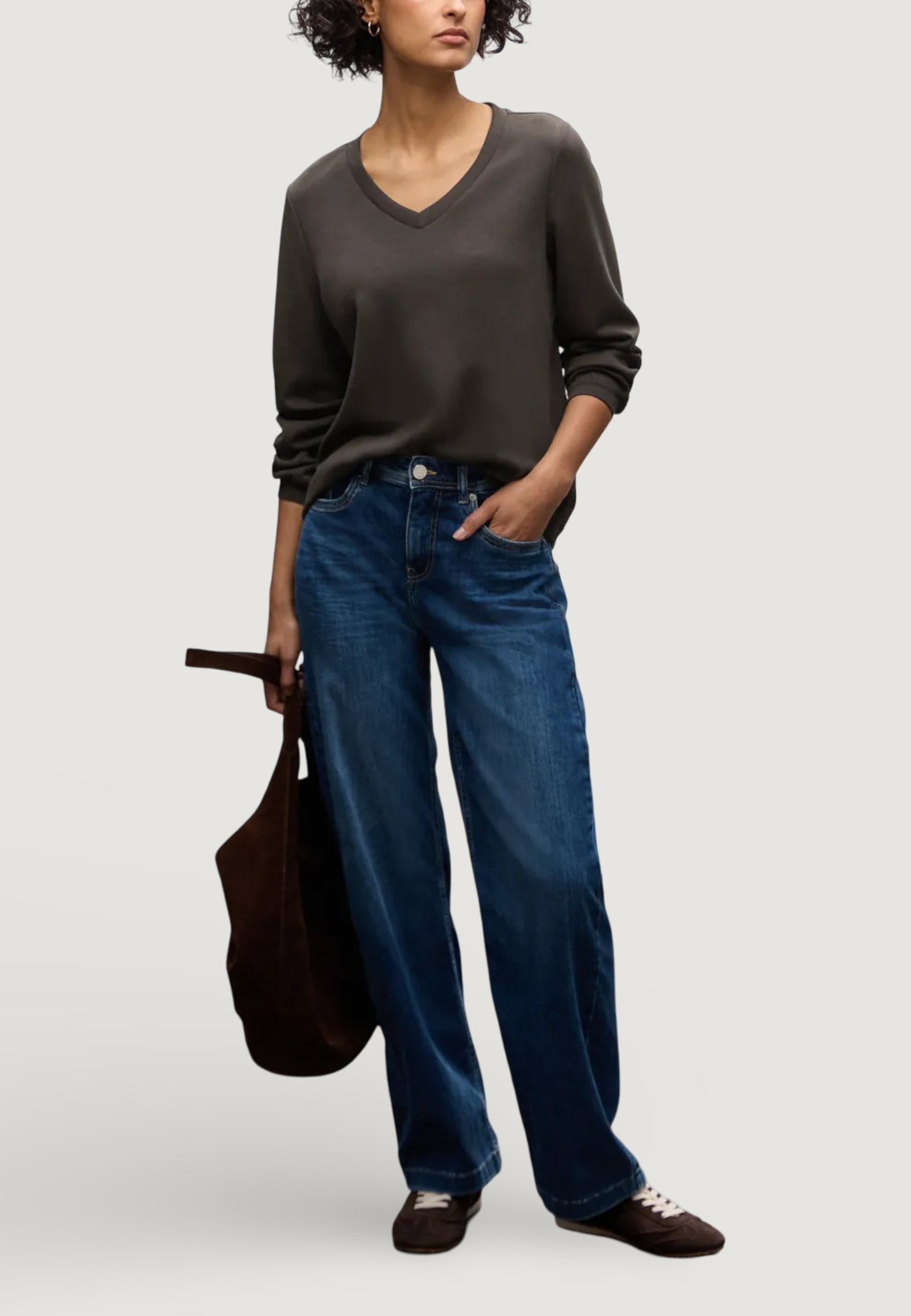 Sweatshirt Street One EOS_Silk look shirt