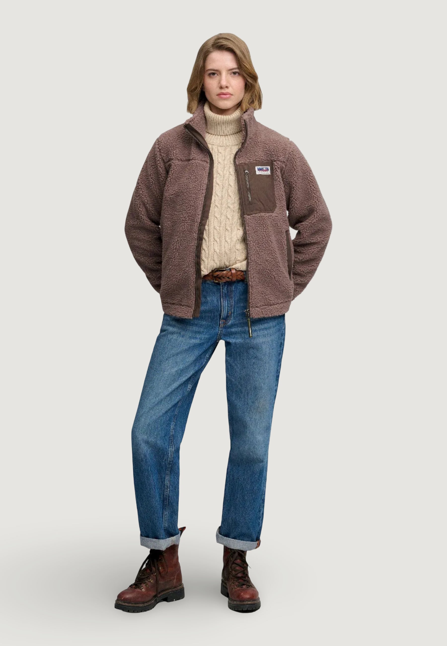 Sweatshirt Superdry HERITAGE ZIP THROUGH FLEECE