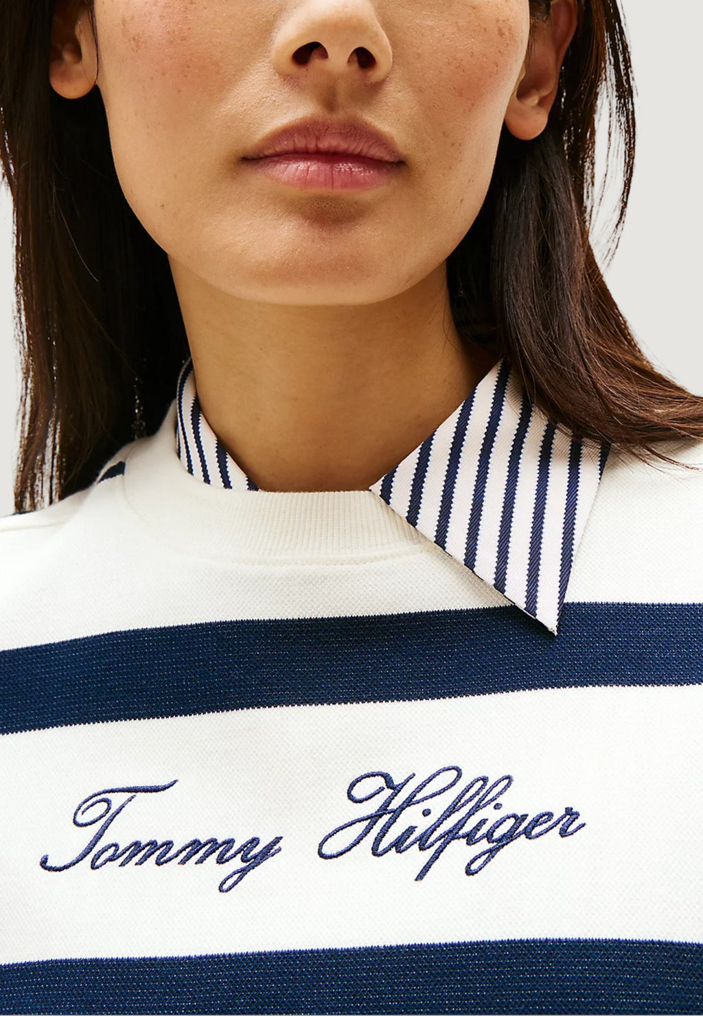 Felpa senza cappuccio Tommy Hilfiger SCRIPT REG PIQUE SWT